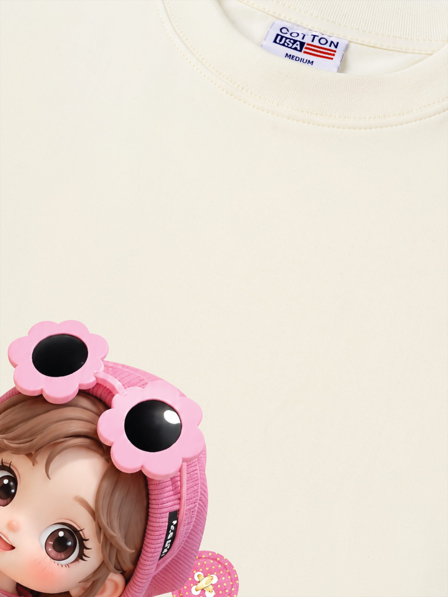 Áo Thun Relaxed Fit Cute Gang Pink Girl
