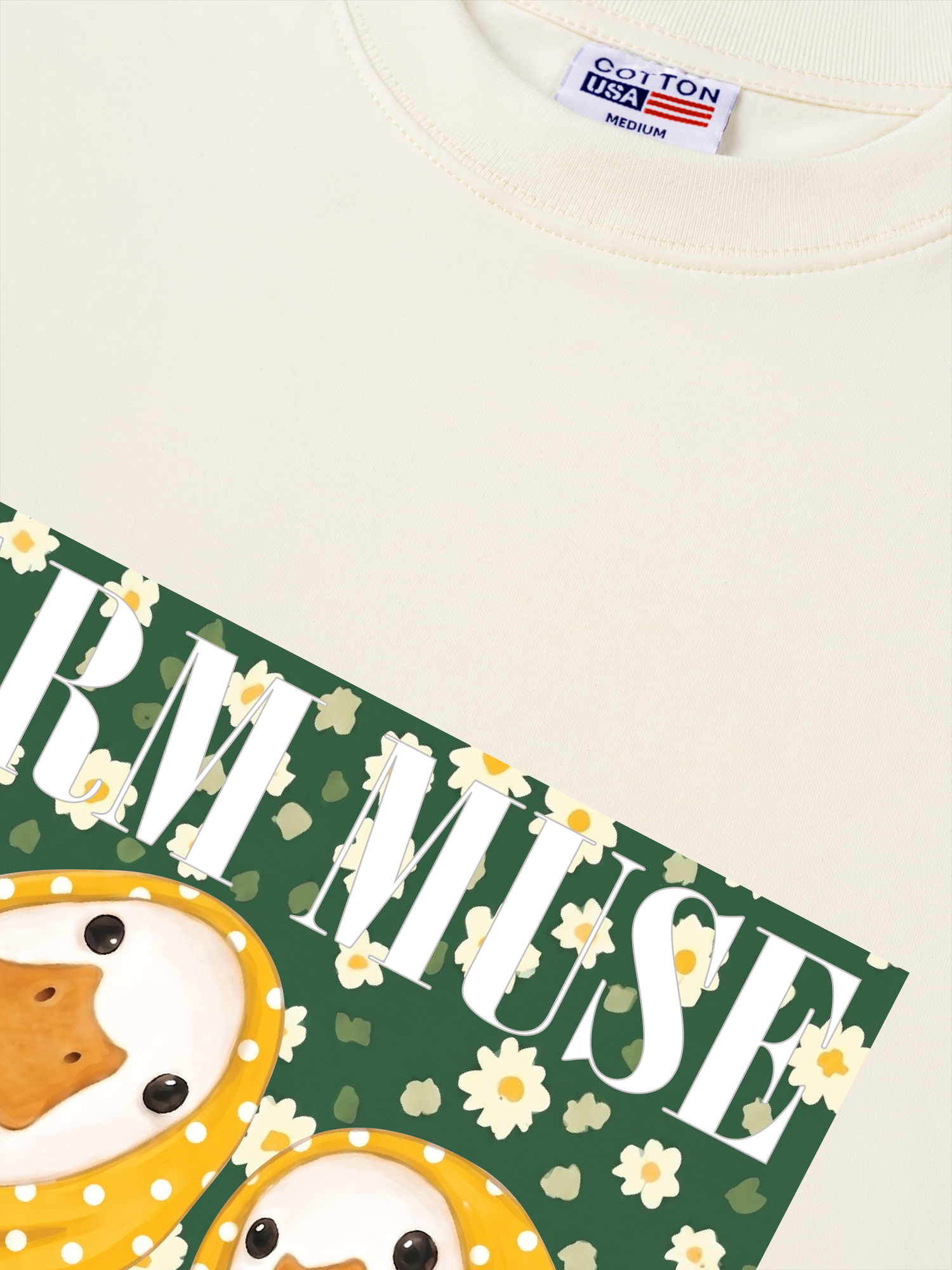 Áo Thun Relaxed Fit Farm Muse Duck Couple
