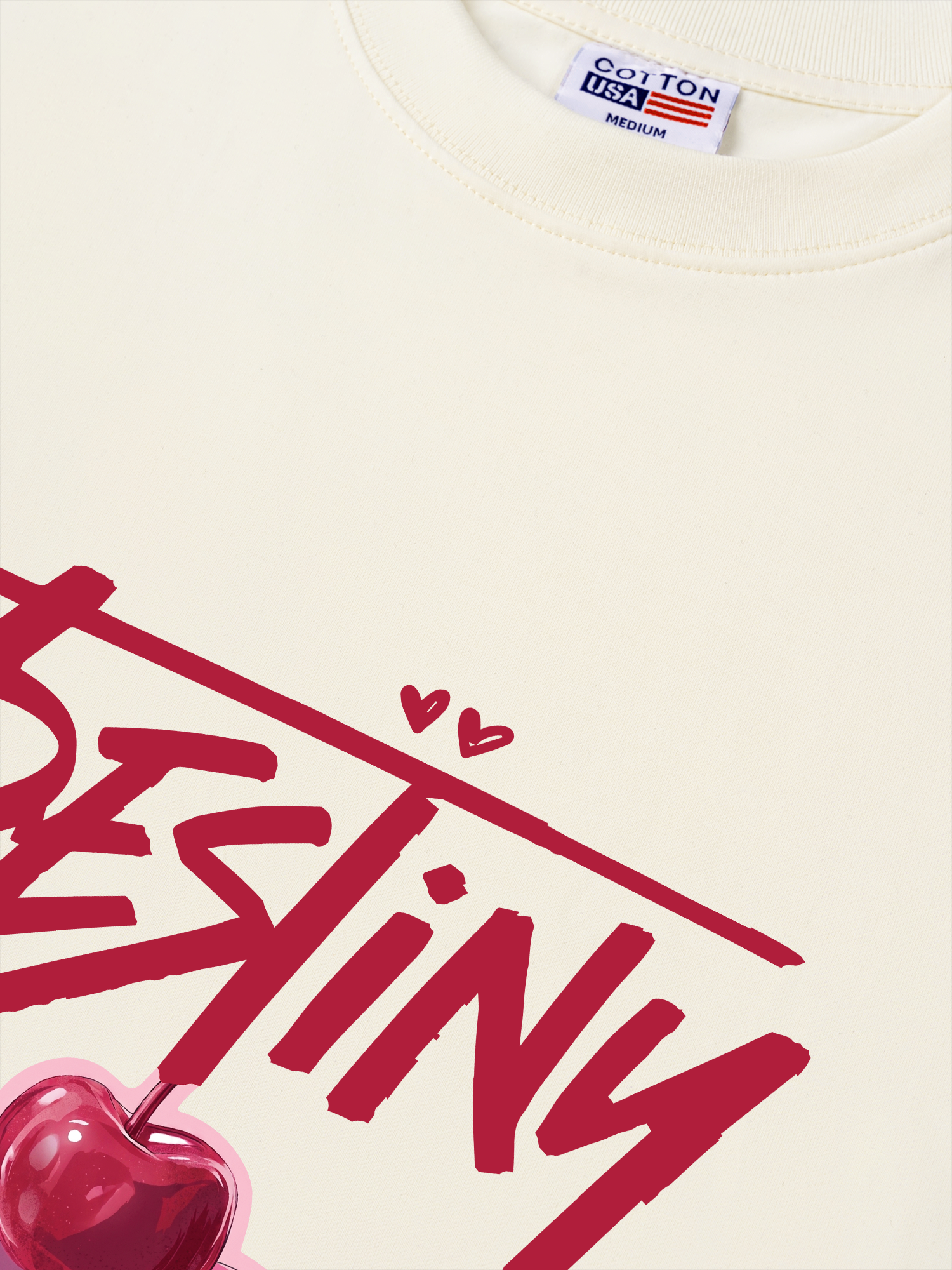 Áo Thun Relaxed Fit Destiny Cherry Heart
