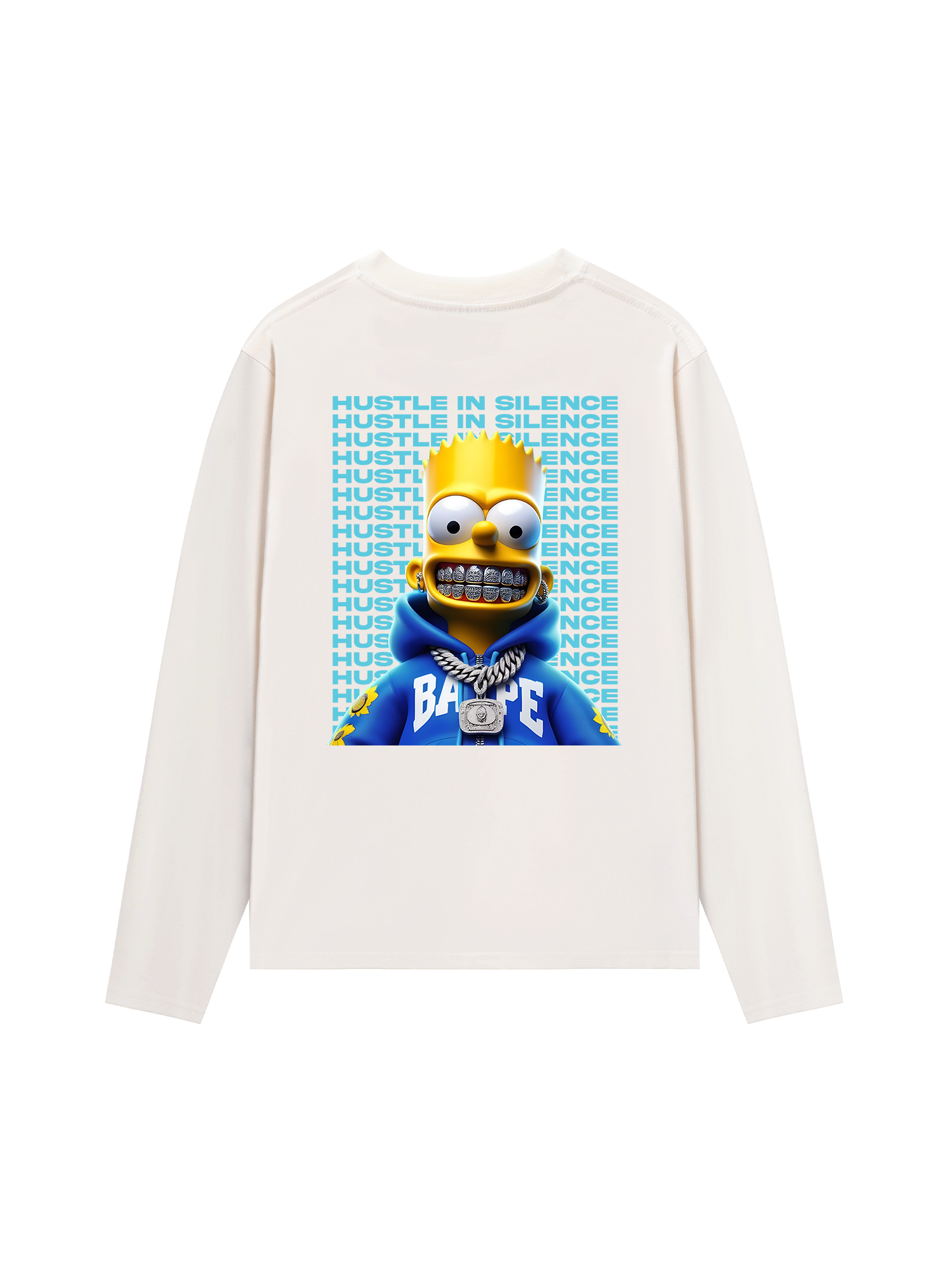 Áo Thun Dài Tay Money Bart Simpson Flexing