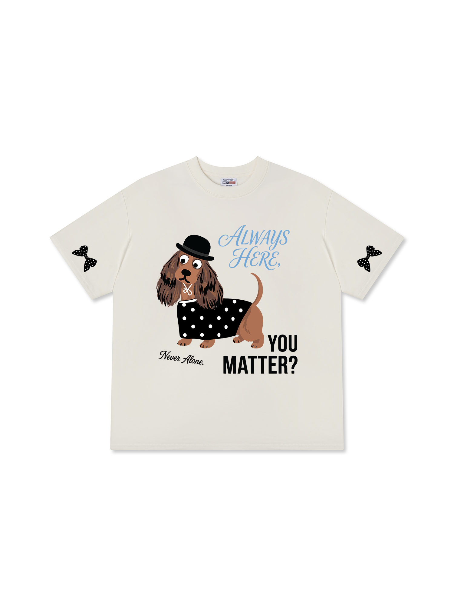 Áo Thun Relaxed Fit Dotty Mood Polka Dot Puppy Classic