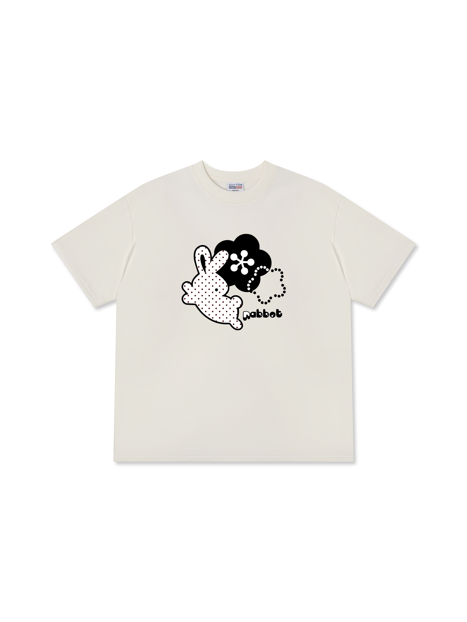 Áo Thun Relaxed Fit Dotty Mood Cute Bunny