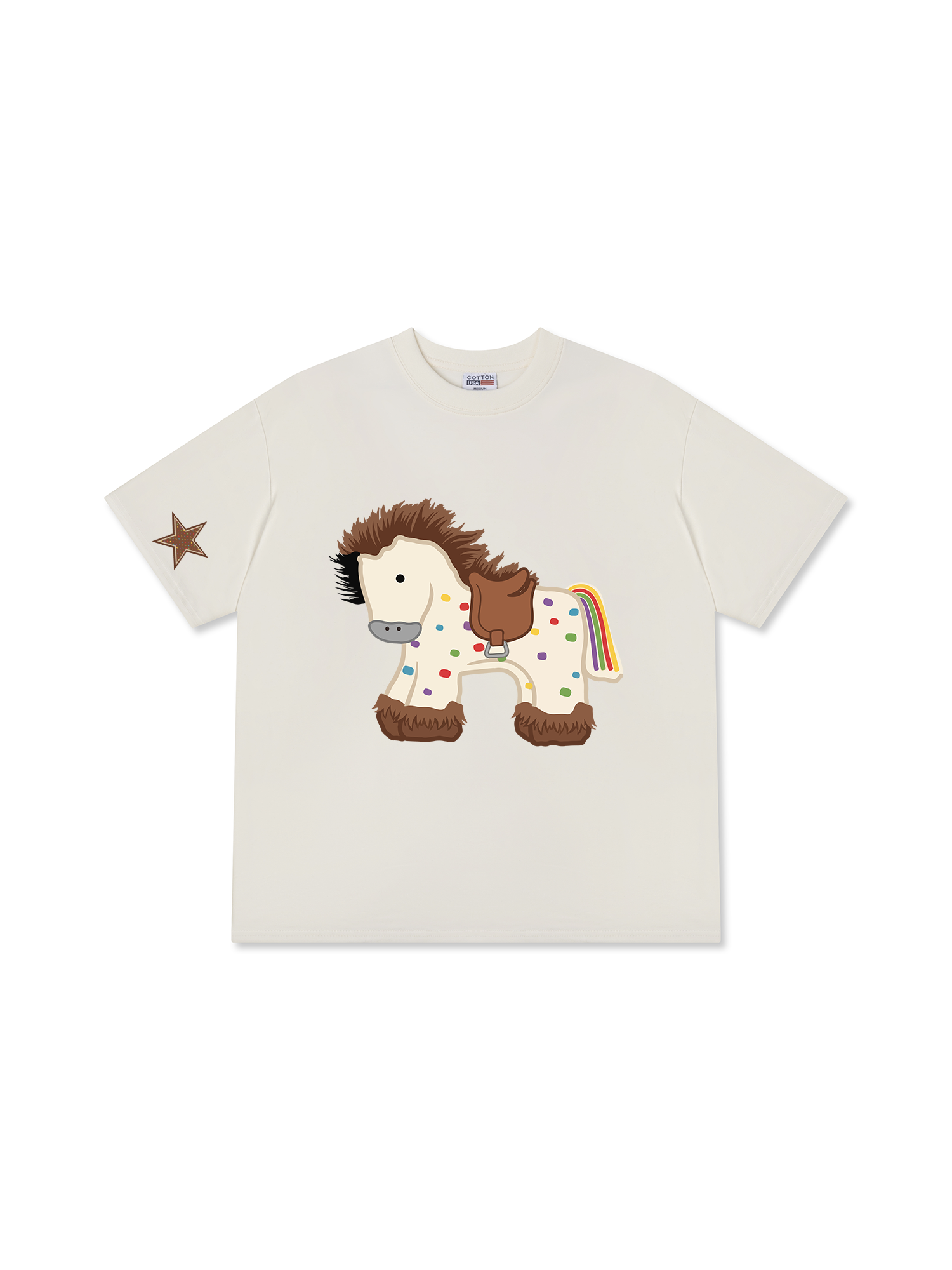 Áo Thun Relaxed Fit Dotty Mood Rainbow Tail Pony