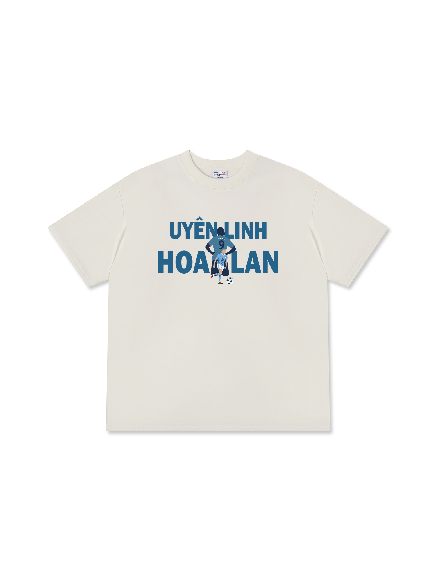 Áo Thun Relaxed Fit Soccer Uyên Linh Hoa Lan
