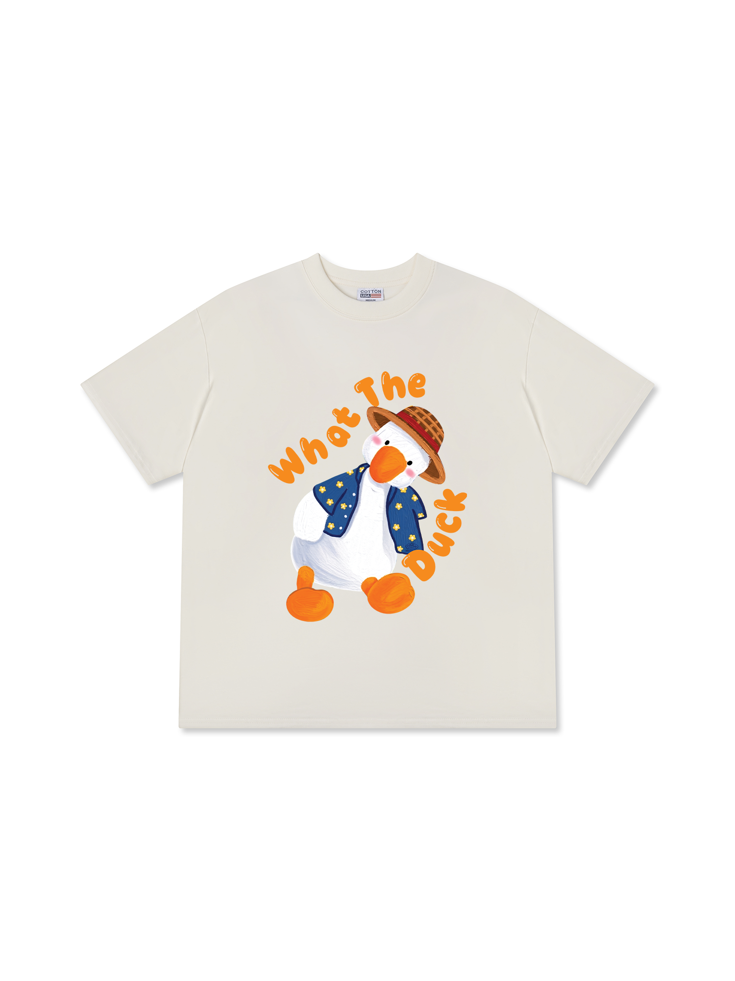 Áo Thun Relaxed Fit Farm What The Duck Orange