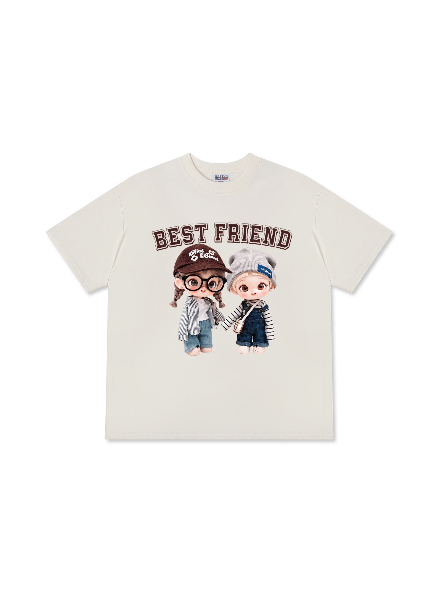 Áo Thun Relaxed Fit Cute Gang Best Friend
