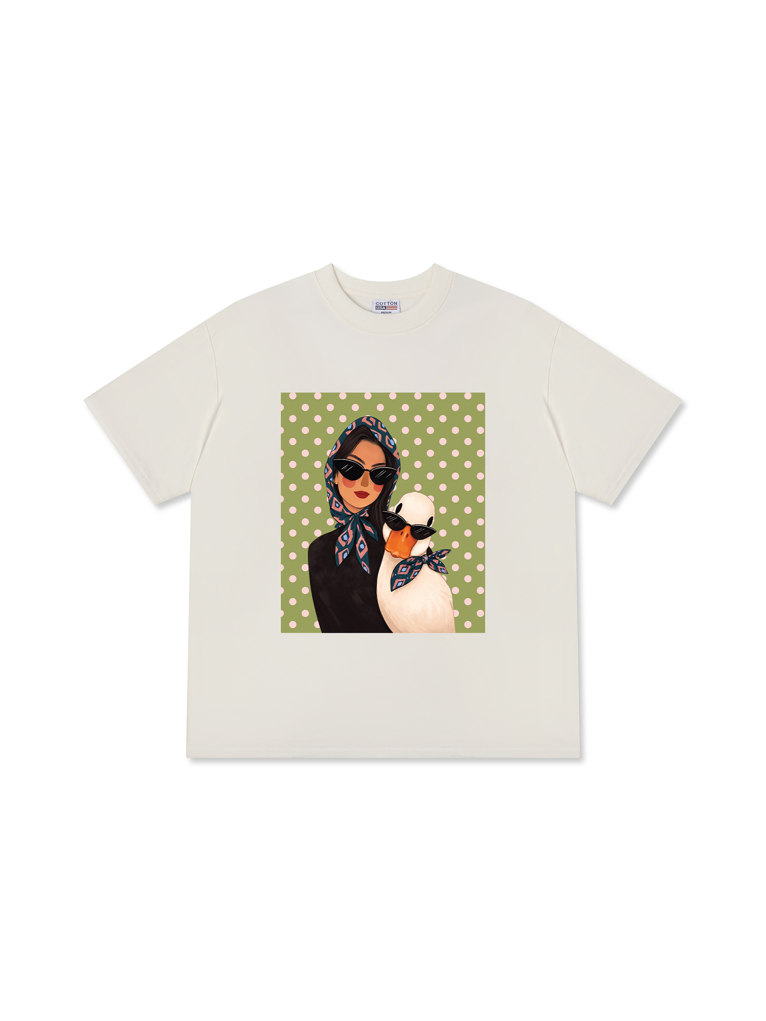 Áo Thun Relaxed Fit Farm Cool Polka Dot Duck