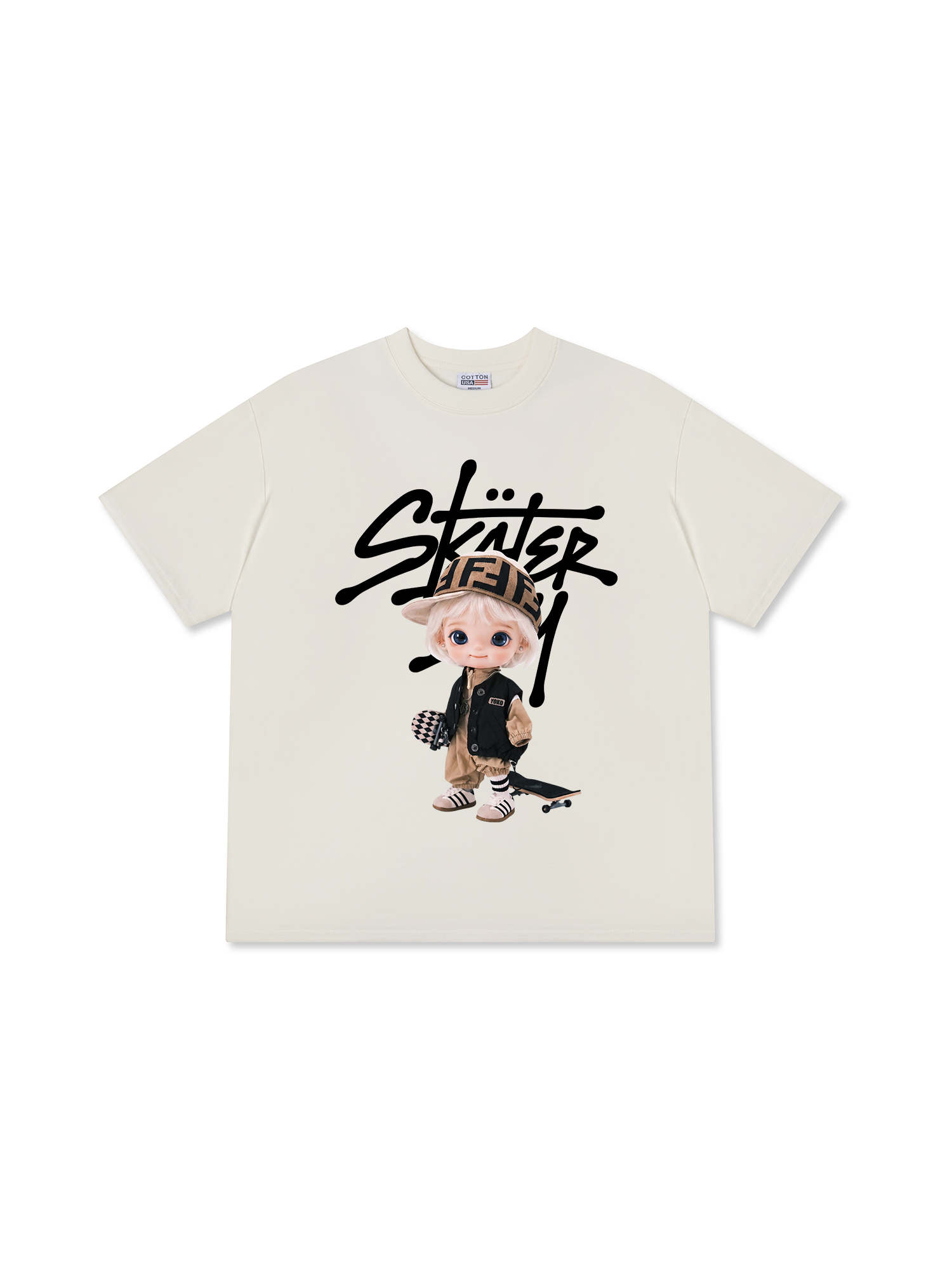 Áo Thun Relaxed Fit Cute Gang Skater Boy