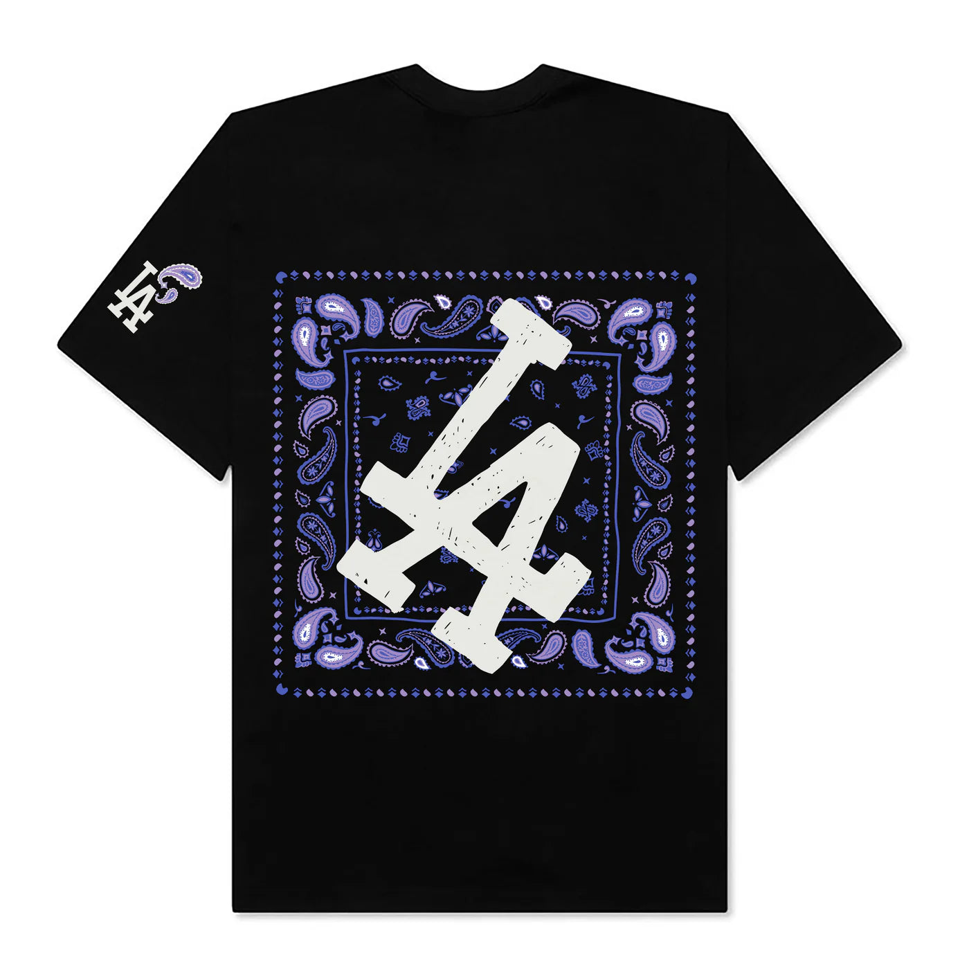 Flash Sale MLB Los Angeles Dodgers Paisley Big Logo One Point T-Shirt