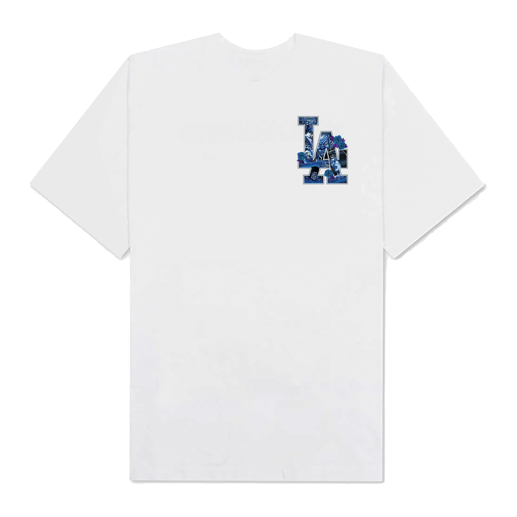 MLB FLoral Blue Rose Gangster T-Shirt