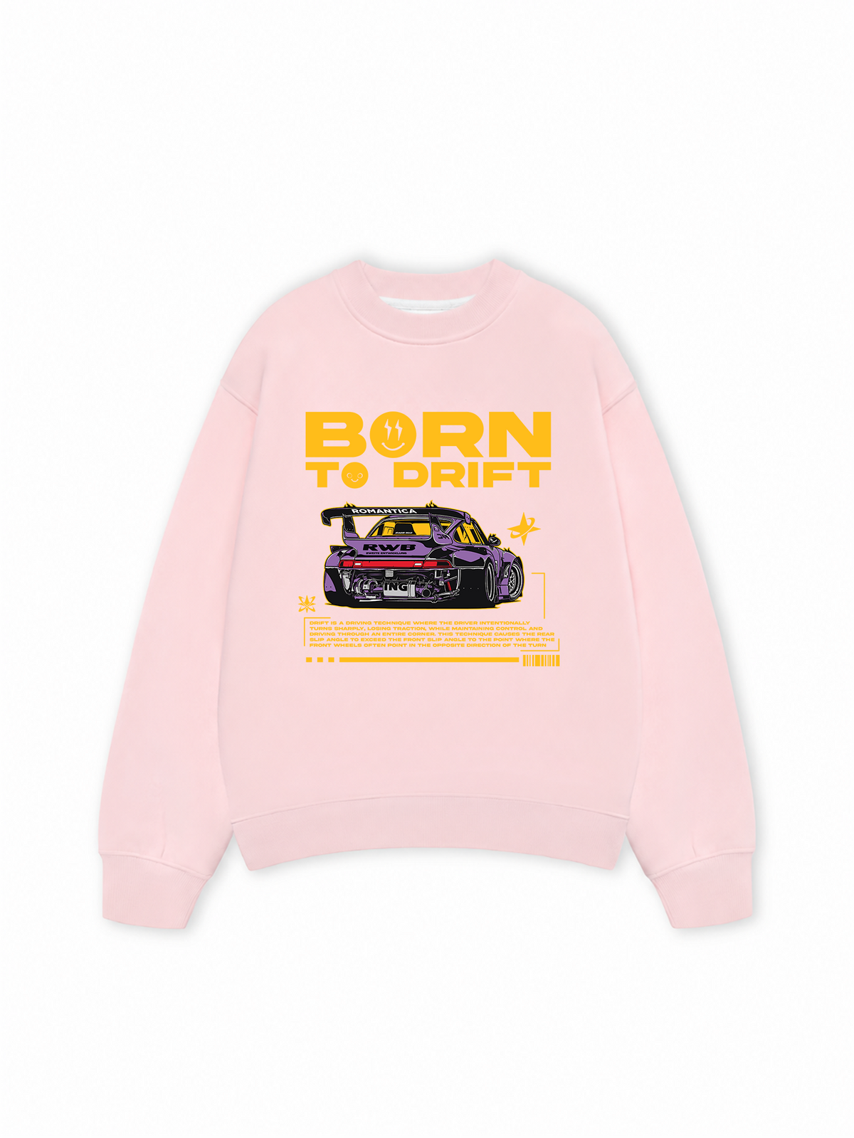 Áo Sweater Nỉ Hai Da Porsche Born To Drift