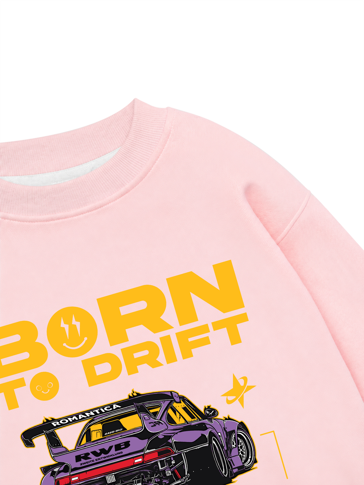 Áo Sweater Nỉ Hai Da Porsche Born To Drift