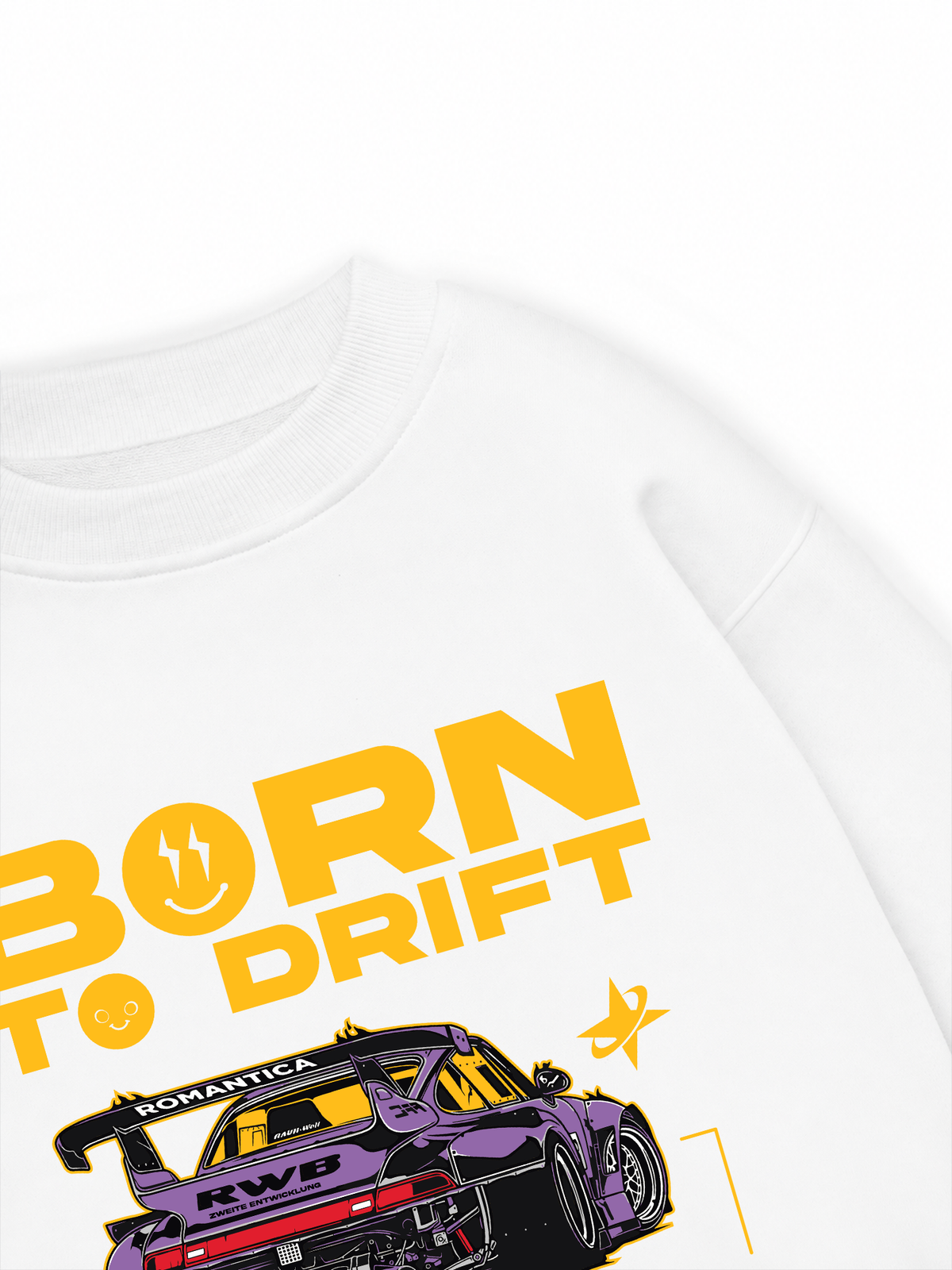 Áo Sweater Nỉ Hai Da Porsche Born To Drift