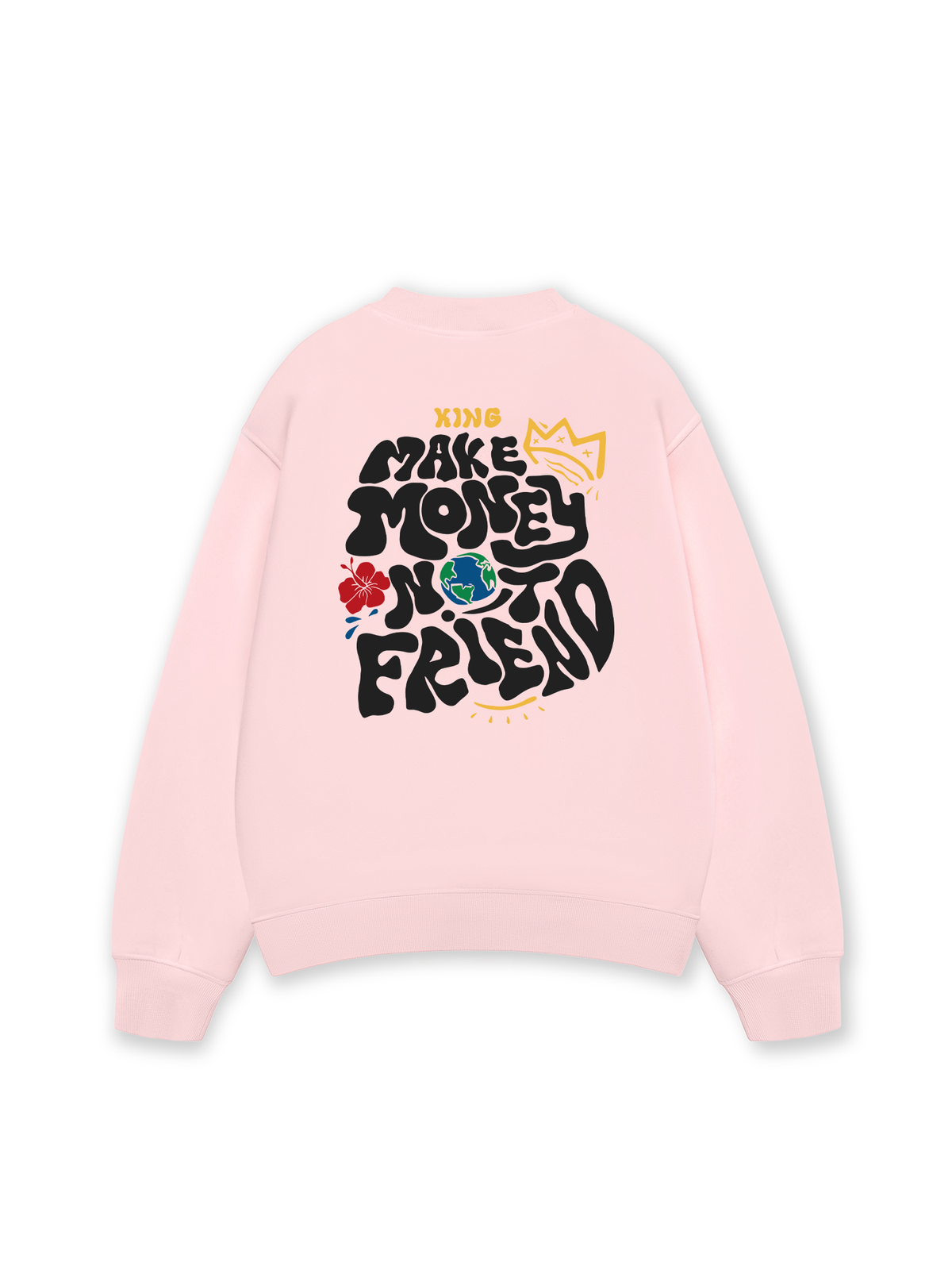 Áo Sweater Nỉ Hai Da Money King Make Not Friend
