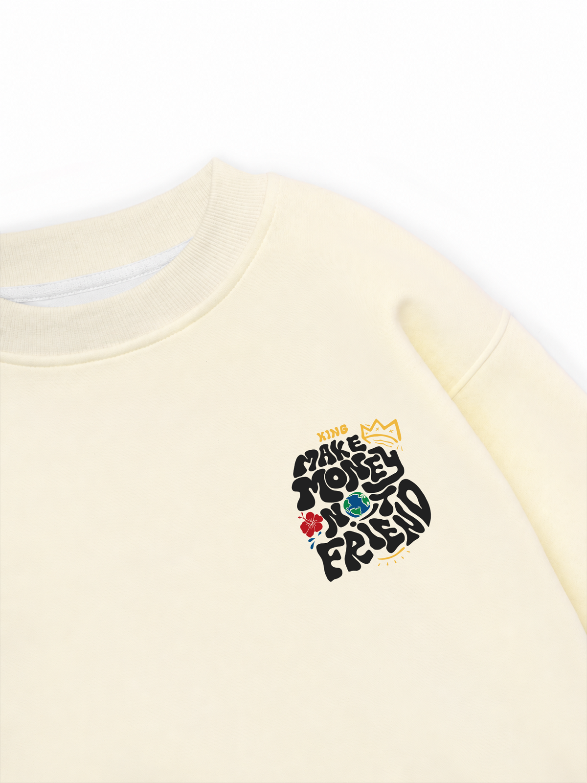 Áo Sweater Nỉ Hai Da Money King Make Not Friend