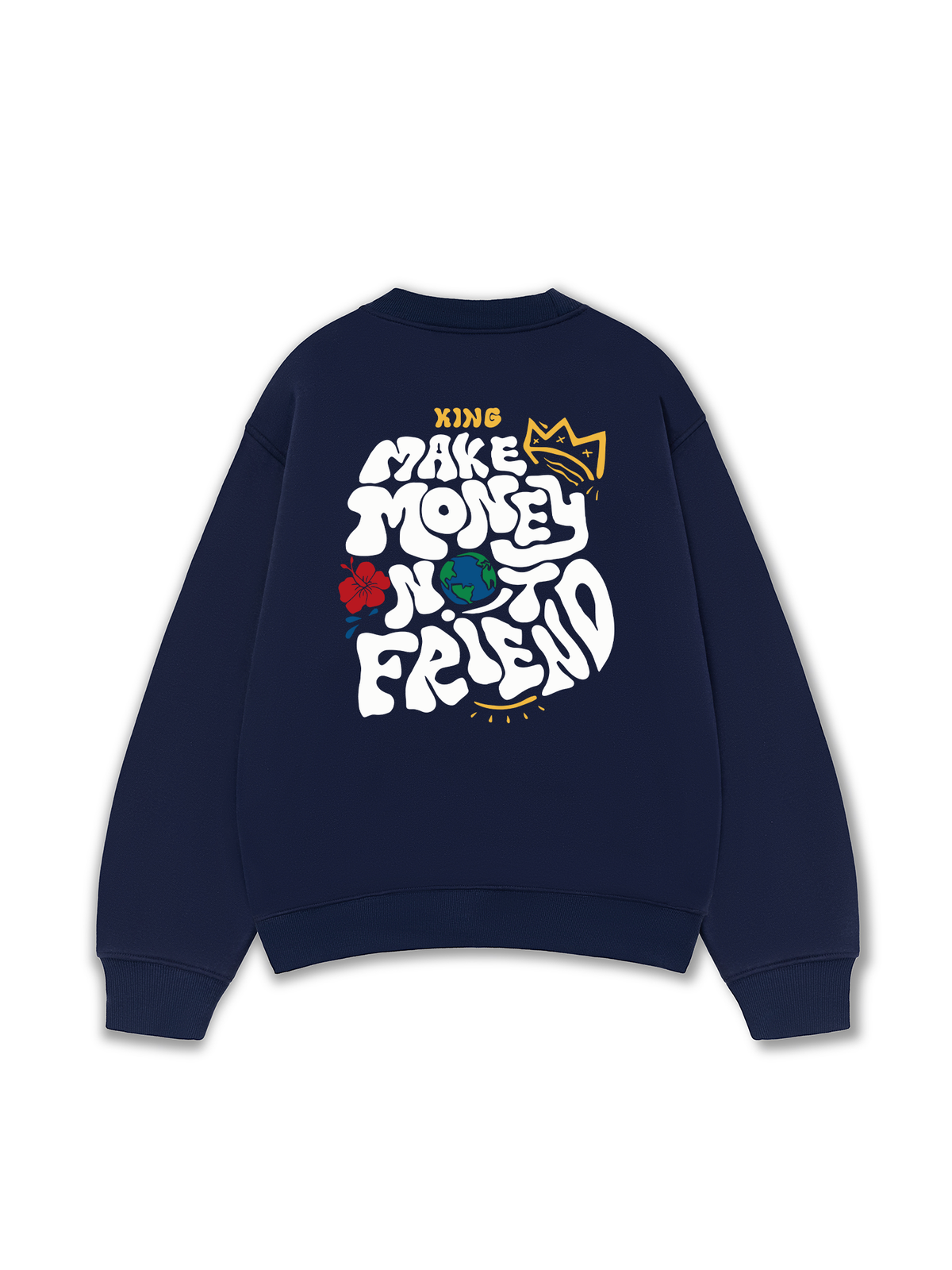 Áo Sweater Nỉ Hai Da Money King Make Not Friend