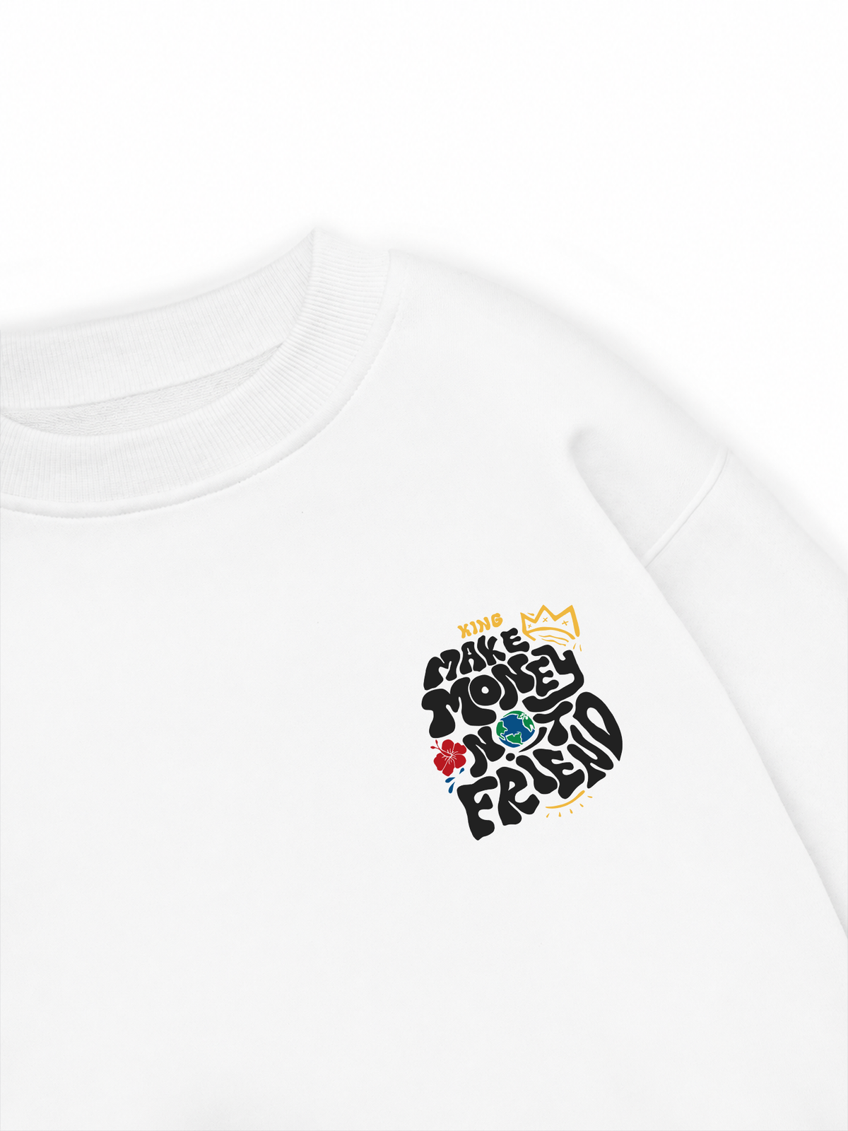 Áo Sweater Nỉ Hai Da Money King Make Not Friend
