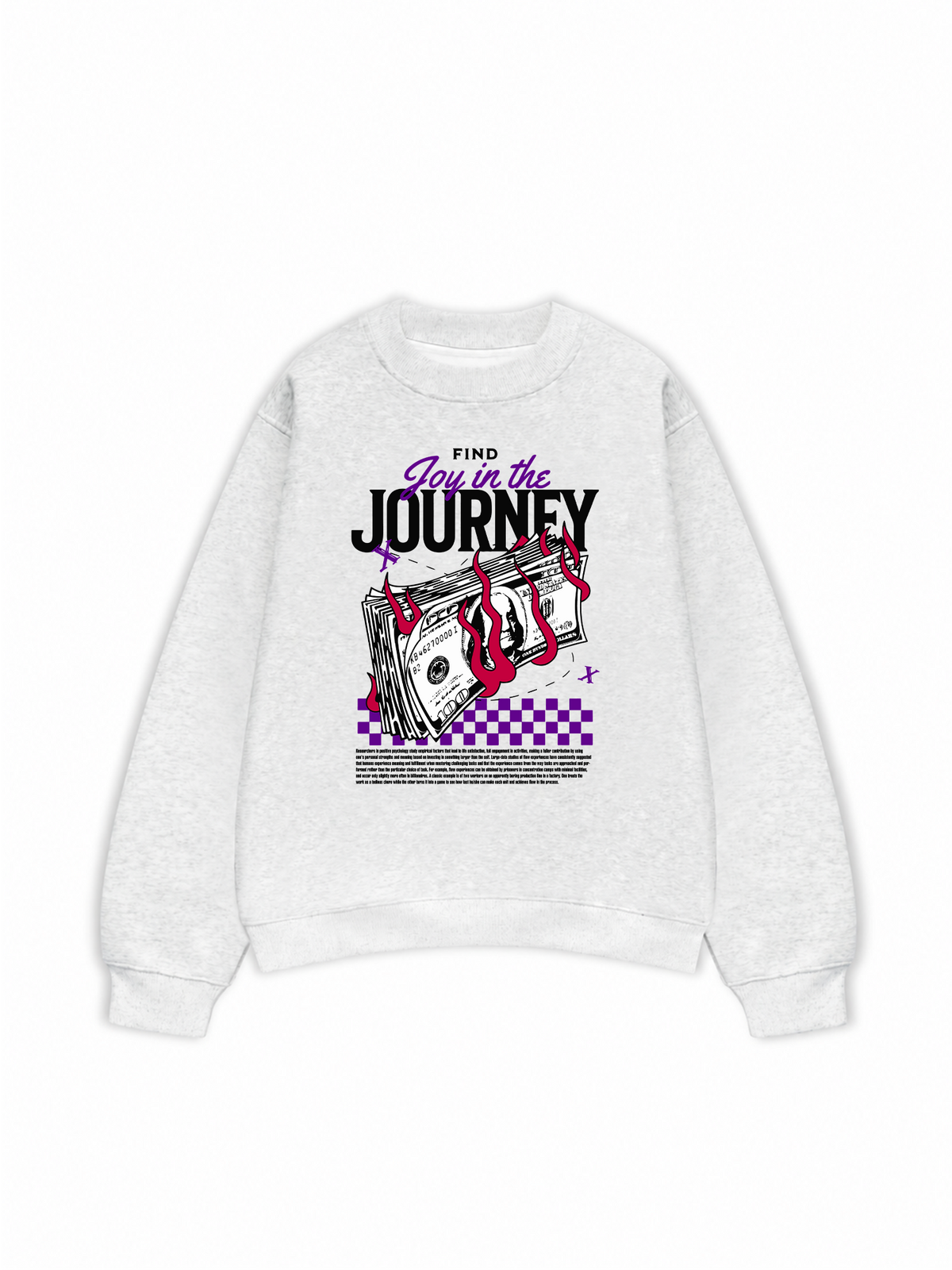 Áo Sweater Nỉ Hai Da Money Find Joy In The Journey