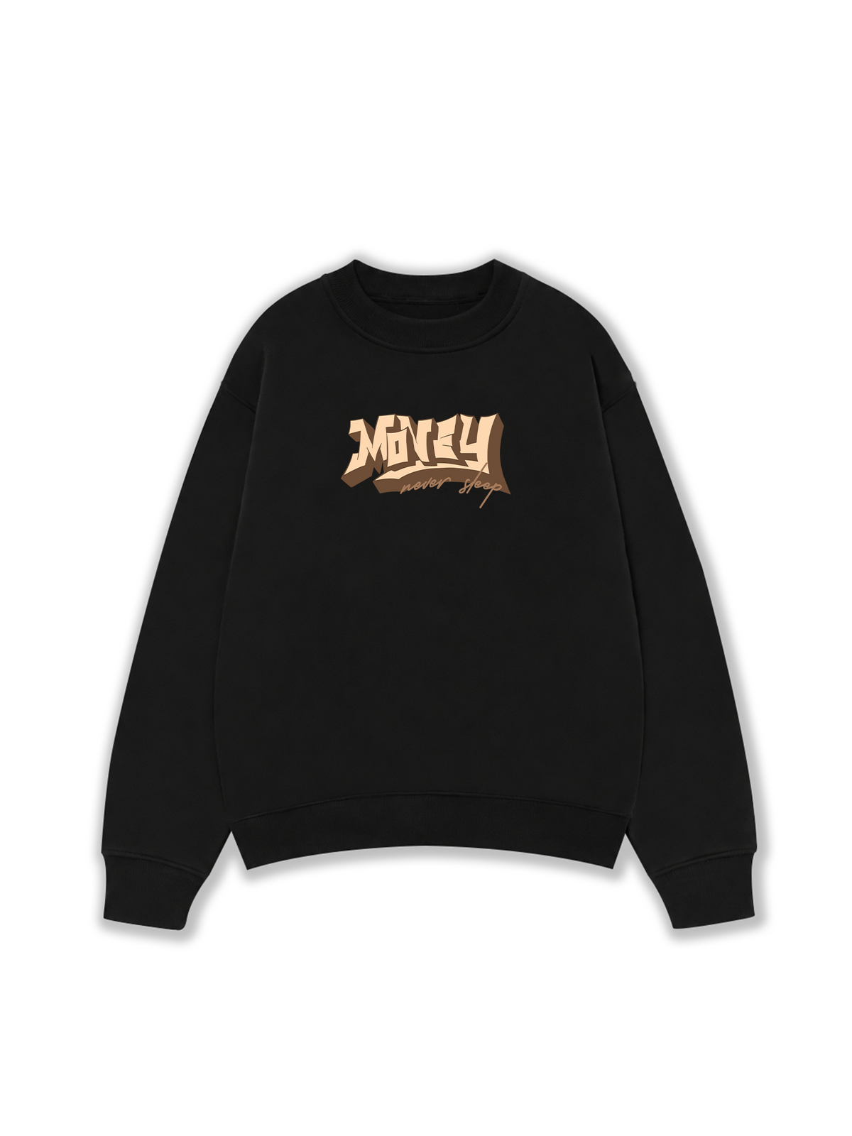 Áo Sweater Nỉ Hai Da Money Never Sleep