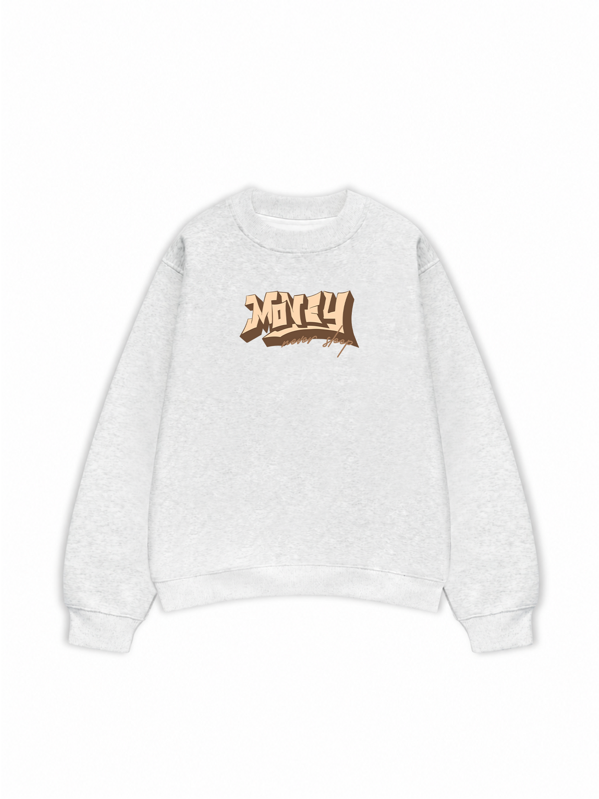 Áo Sweater Nỉ Hai Da Money Never Sleep