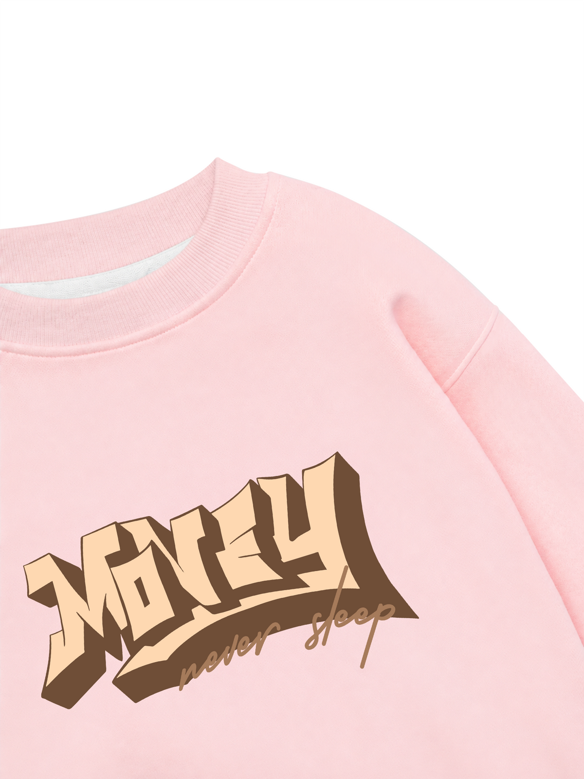 Áo Sweater Nỉ Hai Da Money Never Sleep