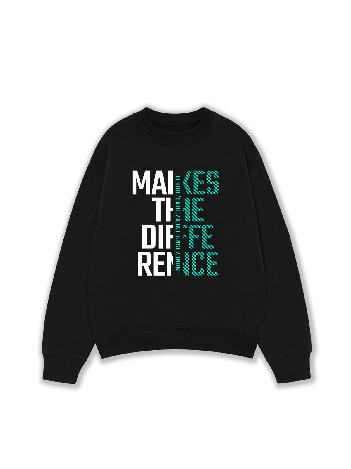 Áo Sweater Nỉ Hai Da Money Motivational Modern Typographic