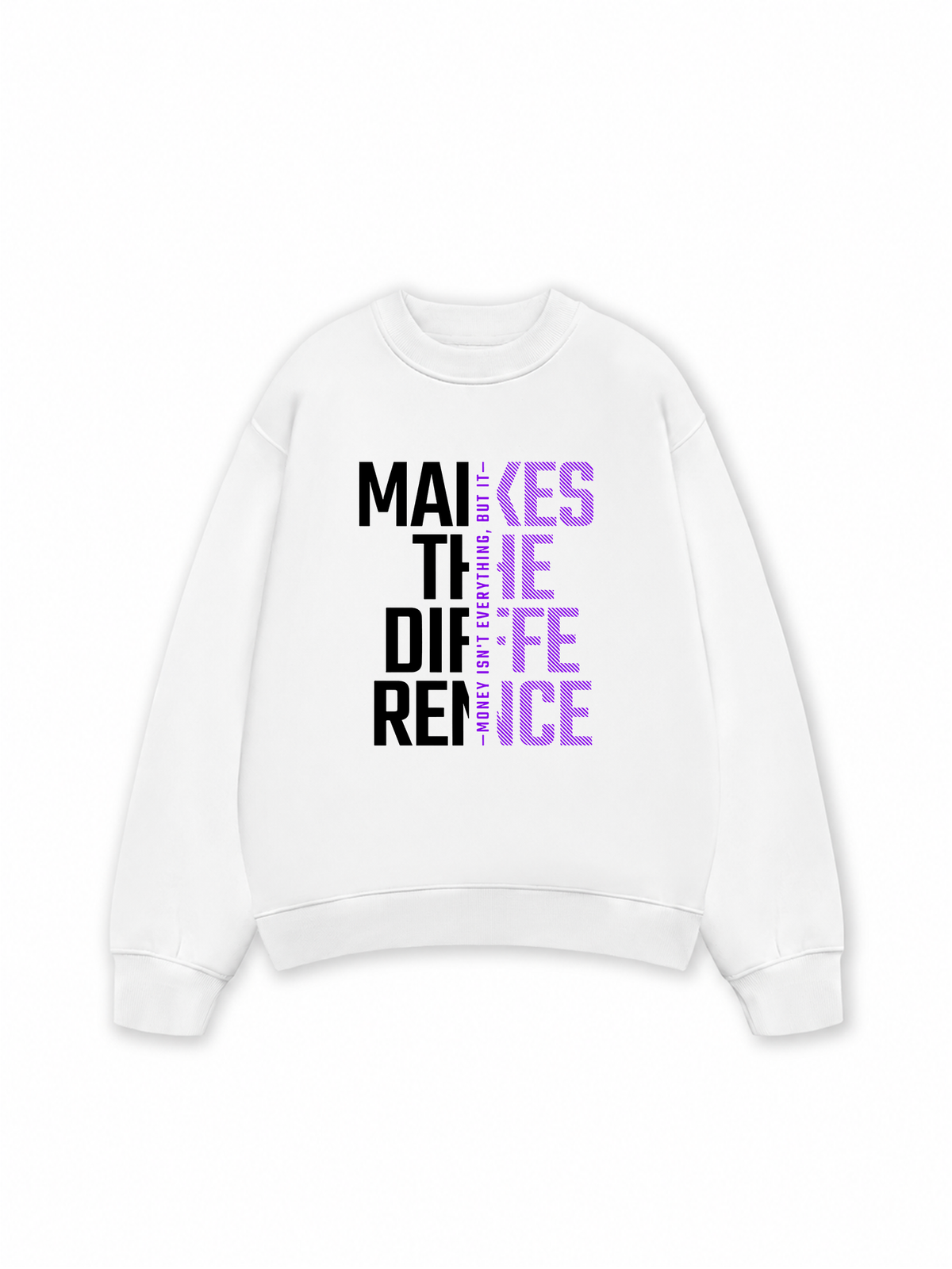 Áo Sweater Nỉ Hai Da Money Motivational Modern Typographic