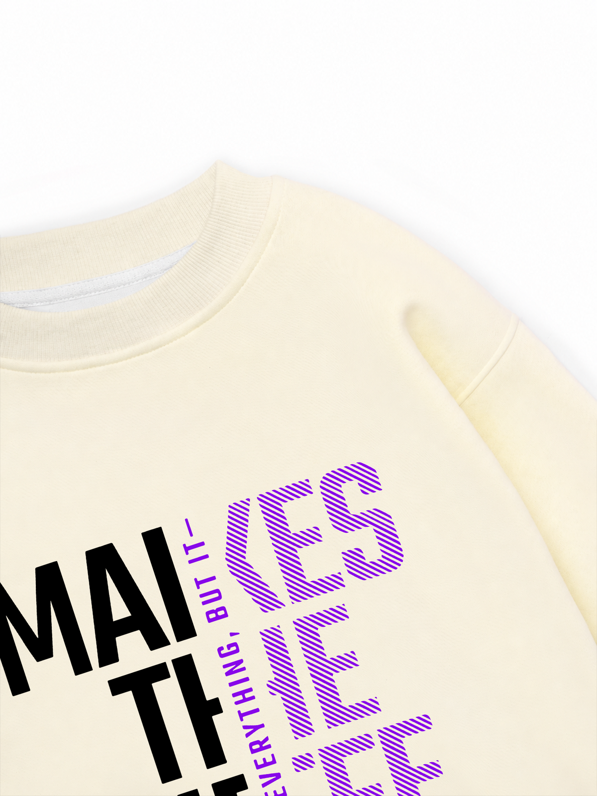 Áo Sweater Nỉ Hai Da Money Motivational Modern Typographic