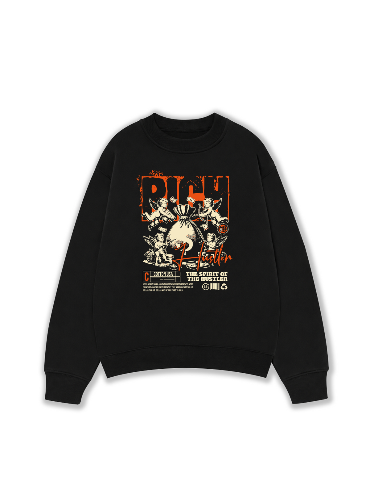 Áo Sweater Nỉ Hai Da Money The Spirit Of The Hustler