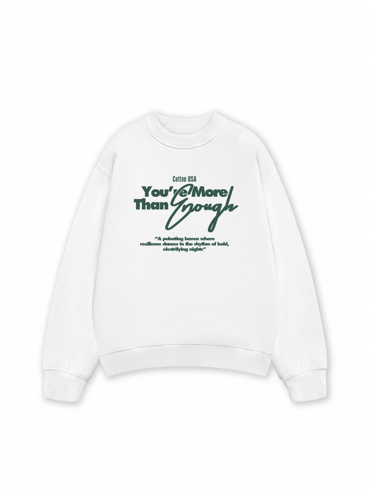 Áo Sweater Nỉ Hai Da USA More Than Enough