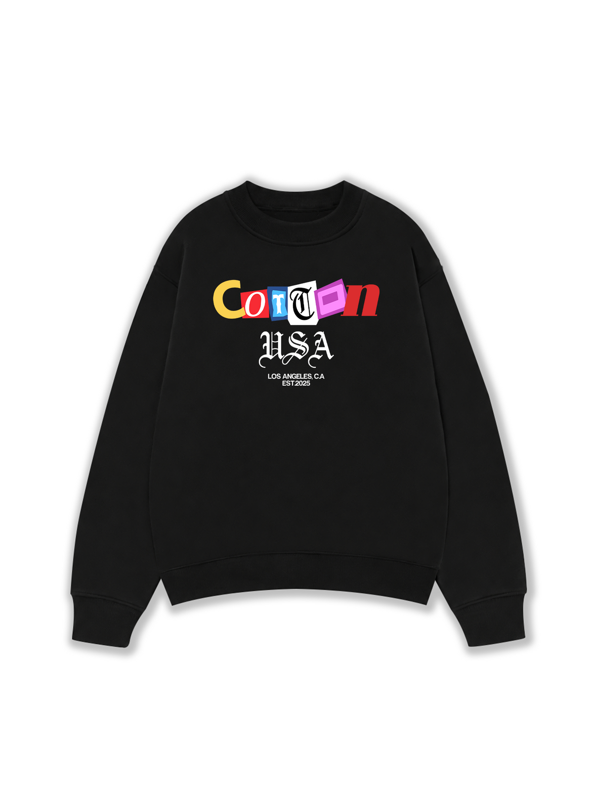 Áo Sweater Nỉ Hai Da USA Paper Cut