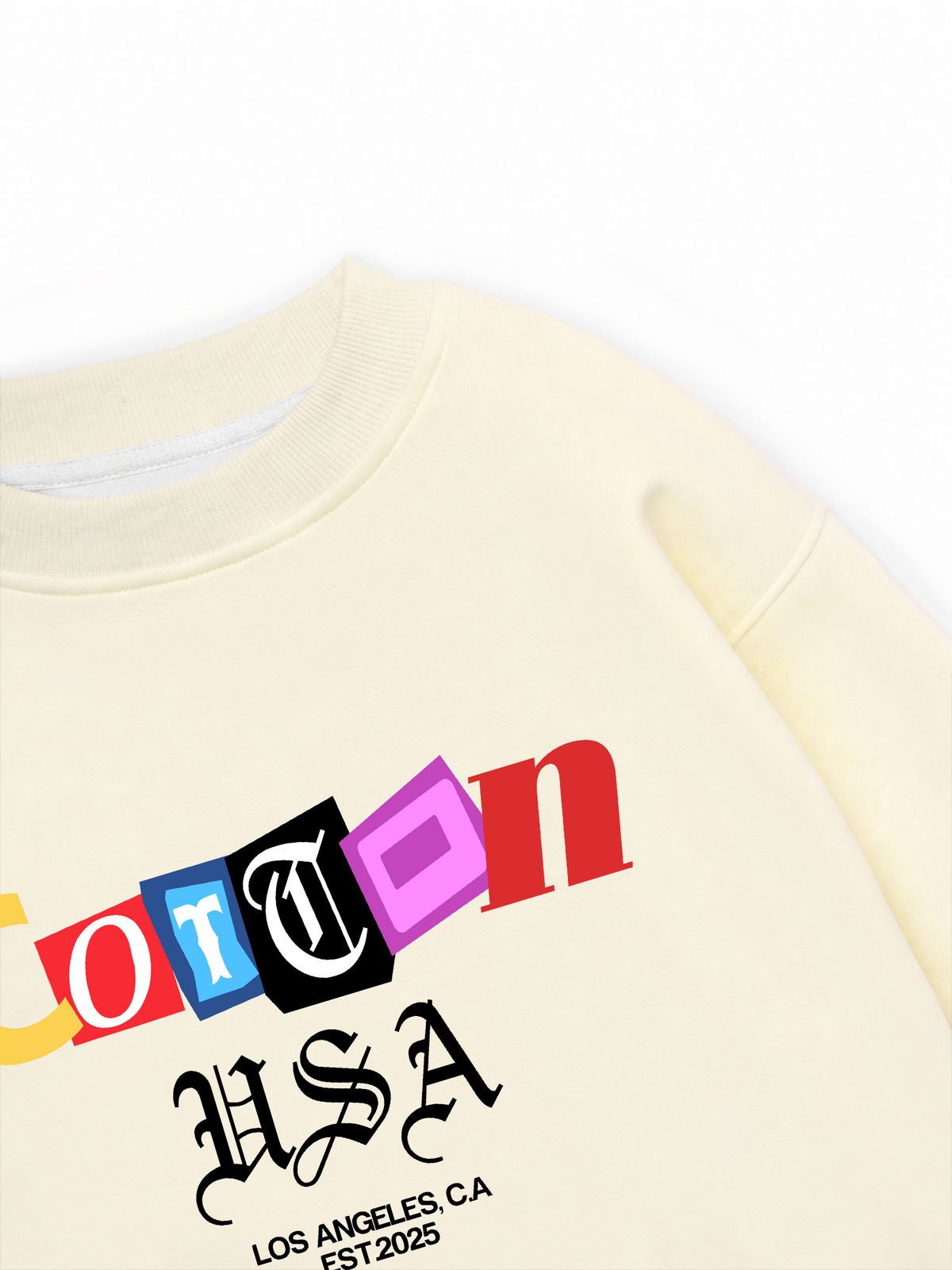 Áo Sweater Nỉ Hai Da USA Paper Cut
