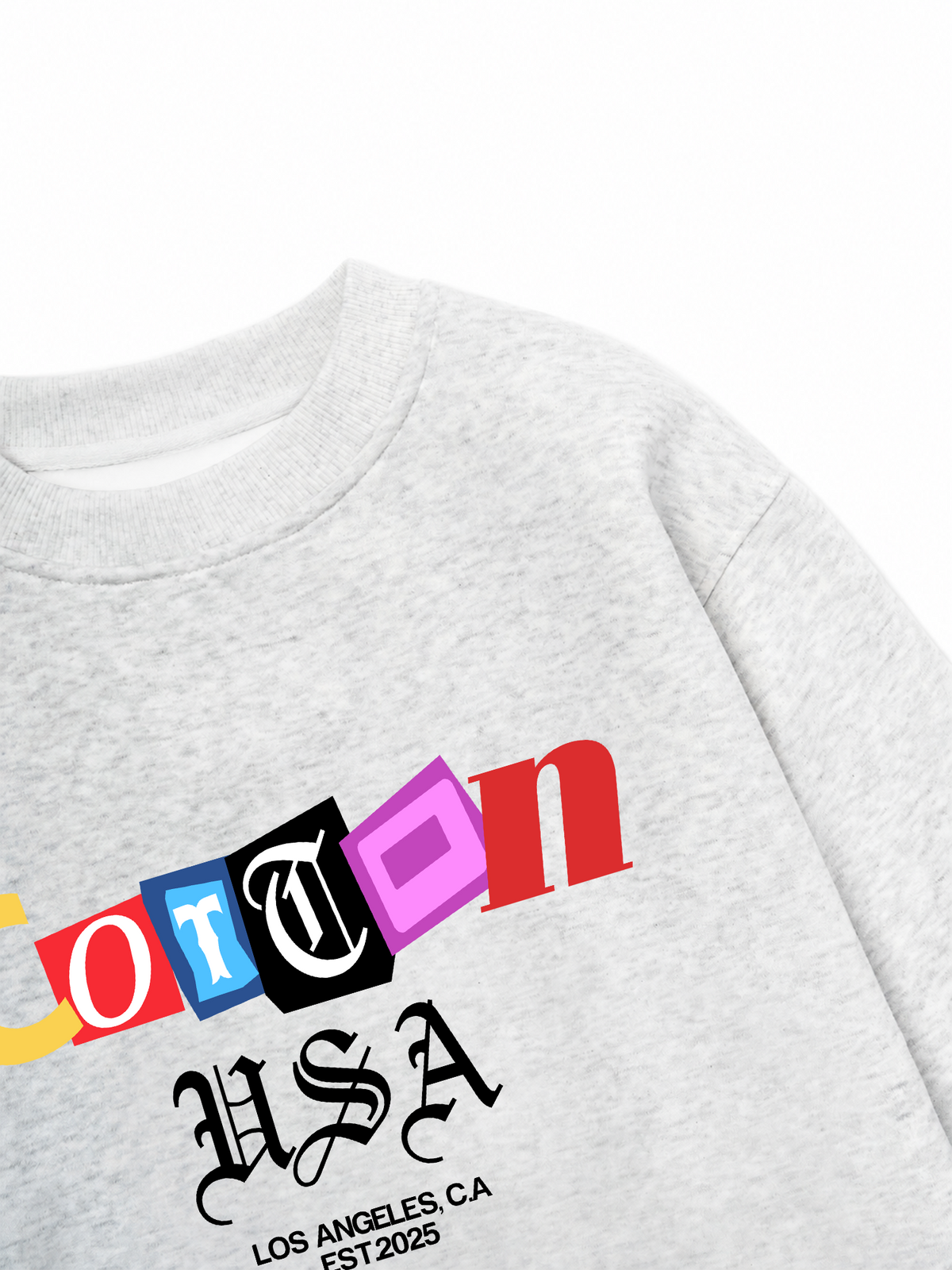 Áo Sweater Nỉ Hai Da USA Paper Cut
