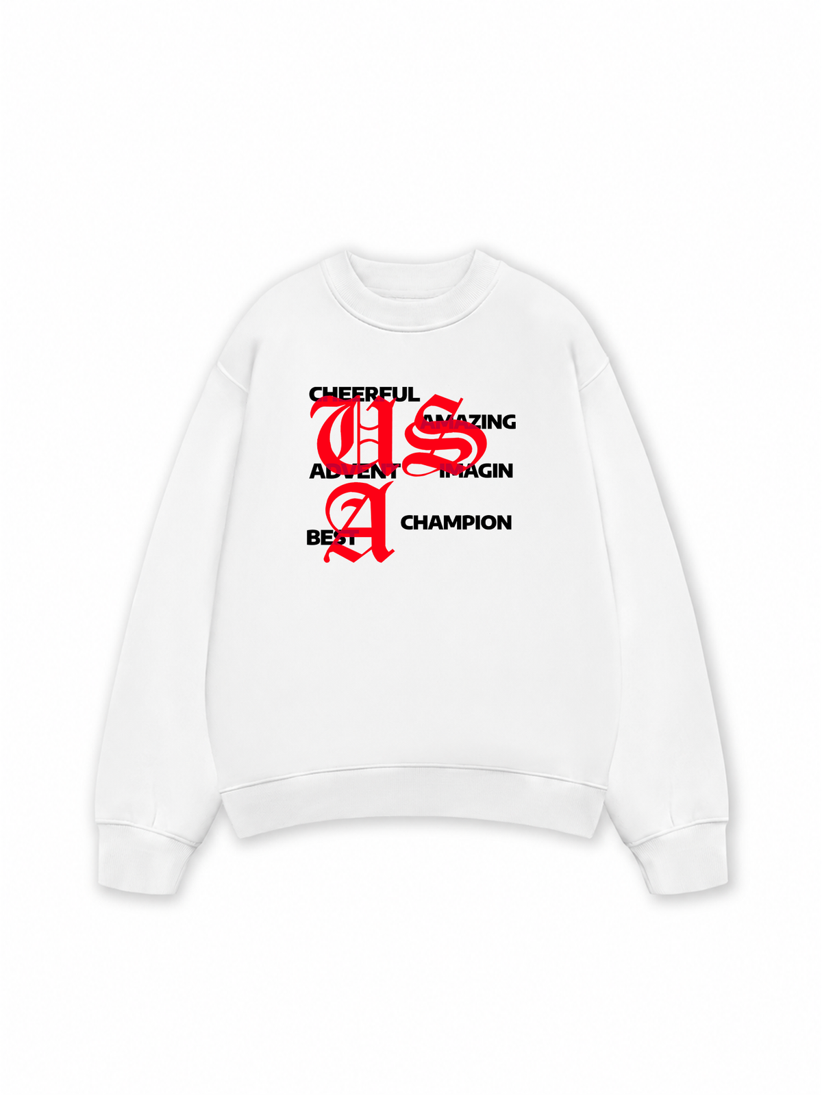 Áo Sweater Nỉ Hai Da USA Classic Positive