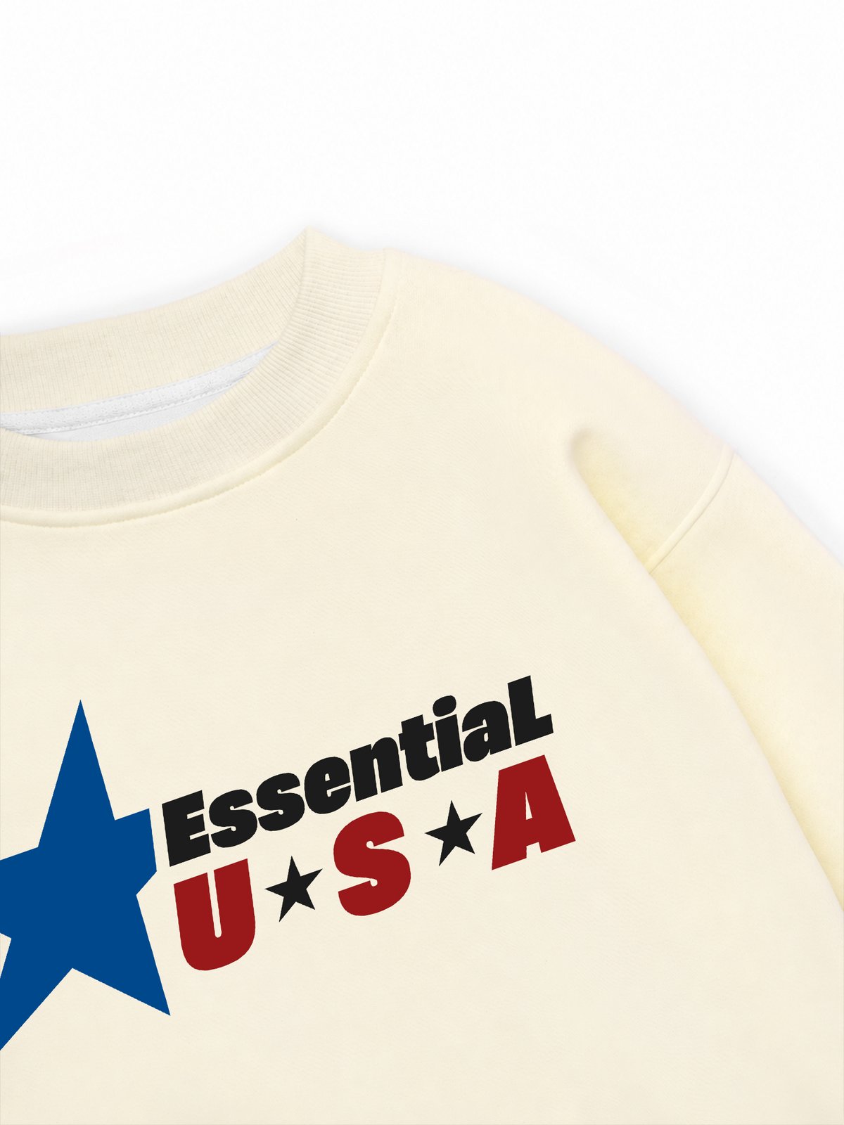 Áo Sweater Nỉ Hai Da USA Essential Prime