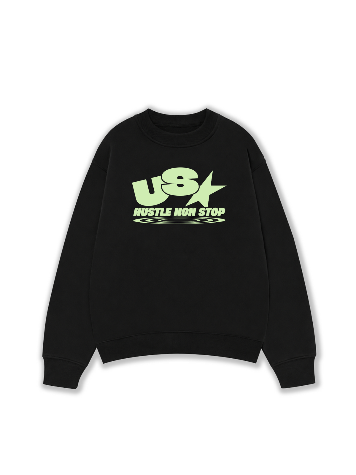 Áo Sweater Nỉ Hai Da USA Hustle Non Stop
