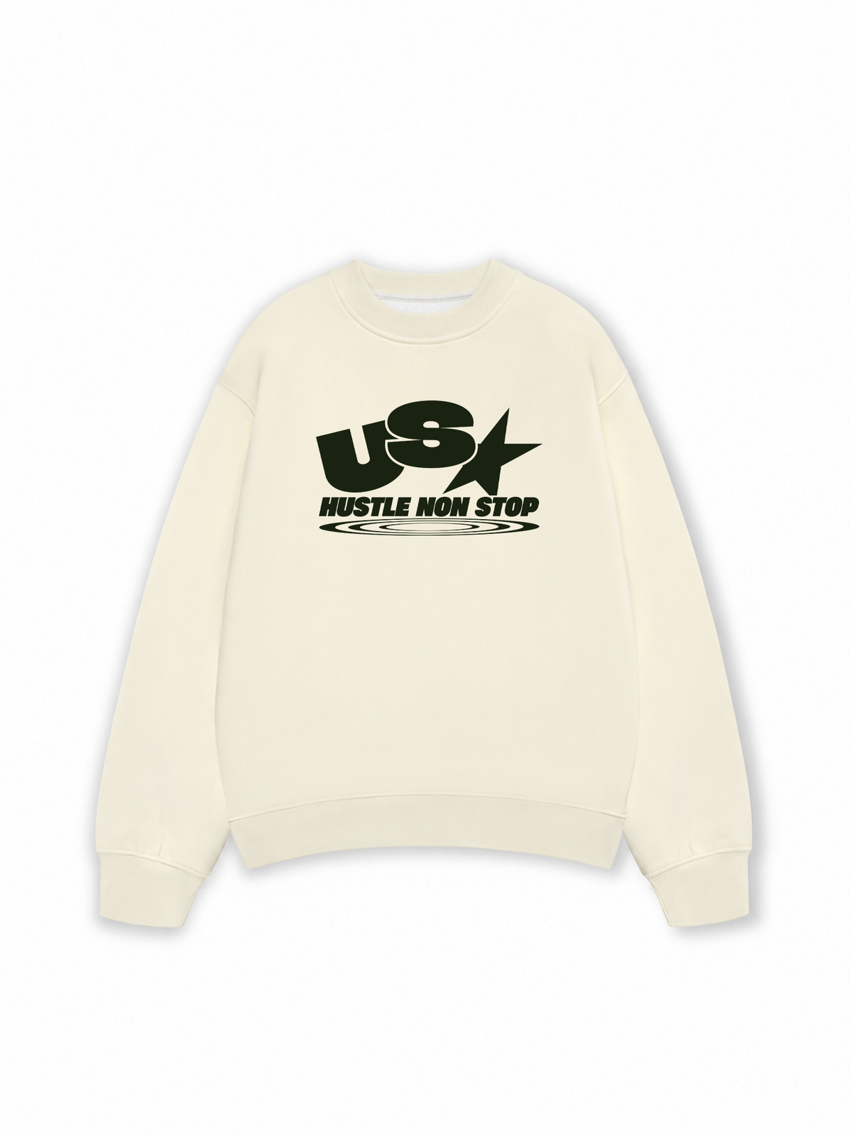 Áo Sweater Nỉ Hai Da USA Hustle Non Stop