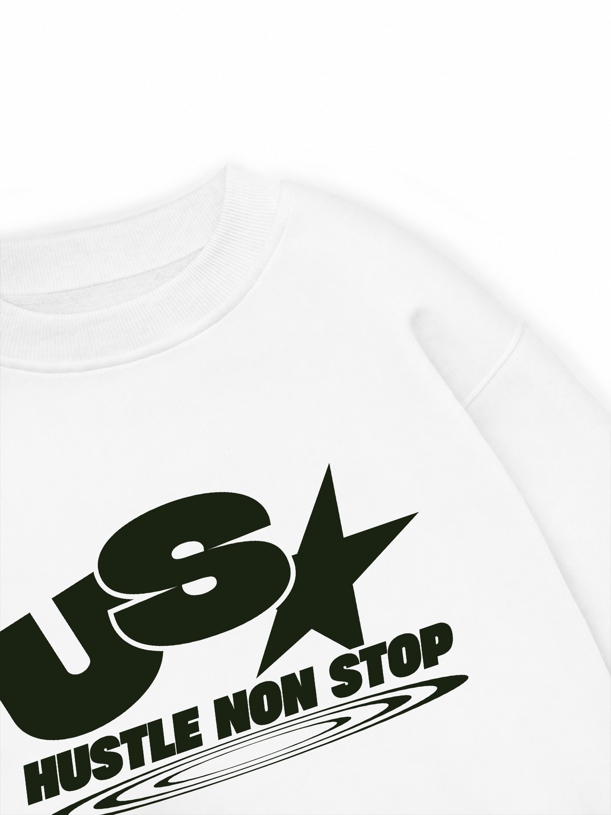 Áo Sweater Nỉ Hai Da USA Hustle Non Stop