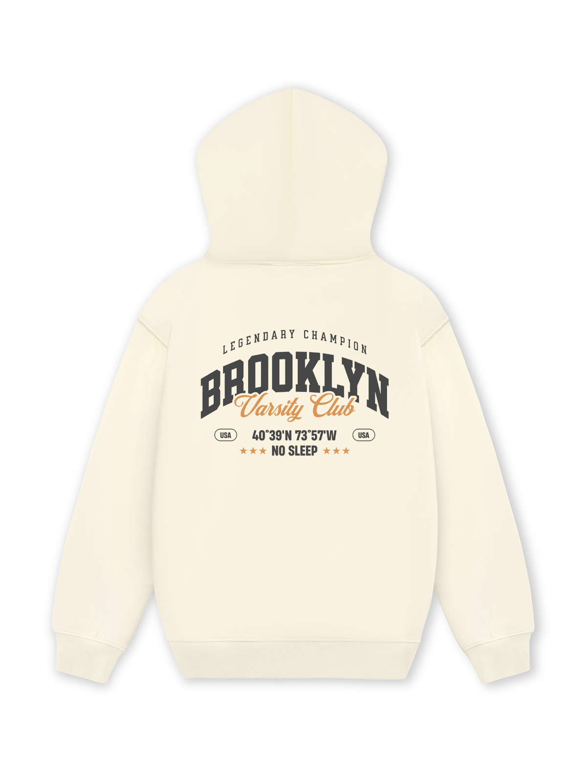 Áo Hoodie Nỉ Hai Da City Brooklyn Varsity Club