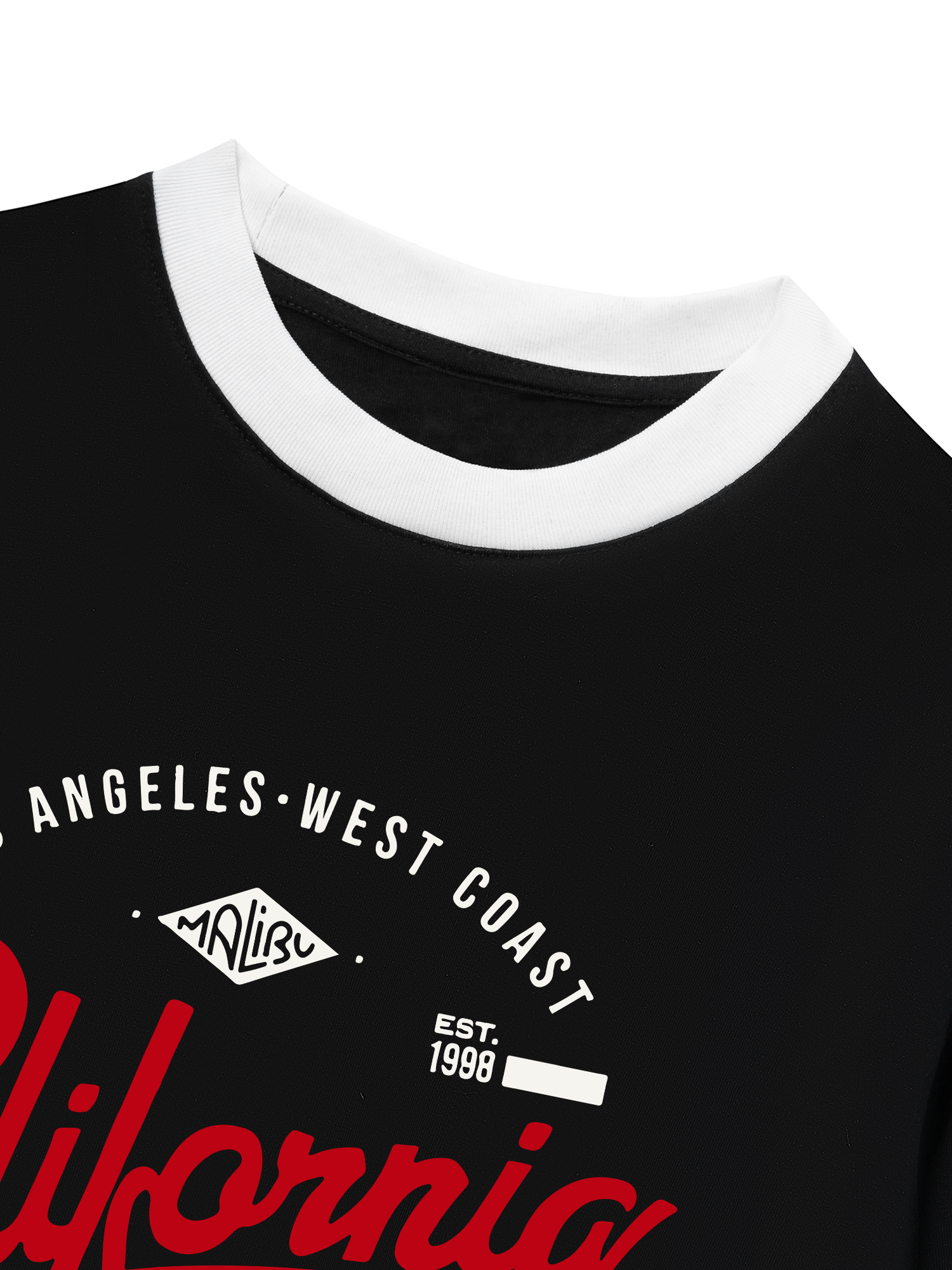 Áo Thun Ringer Relaxed Fit City Cali Long Beach