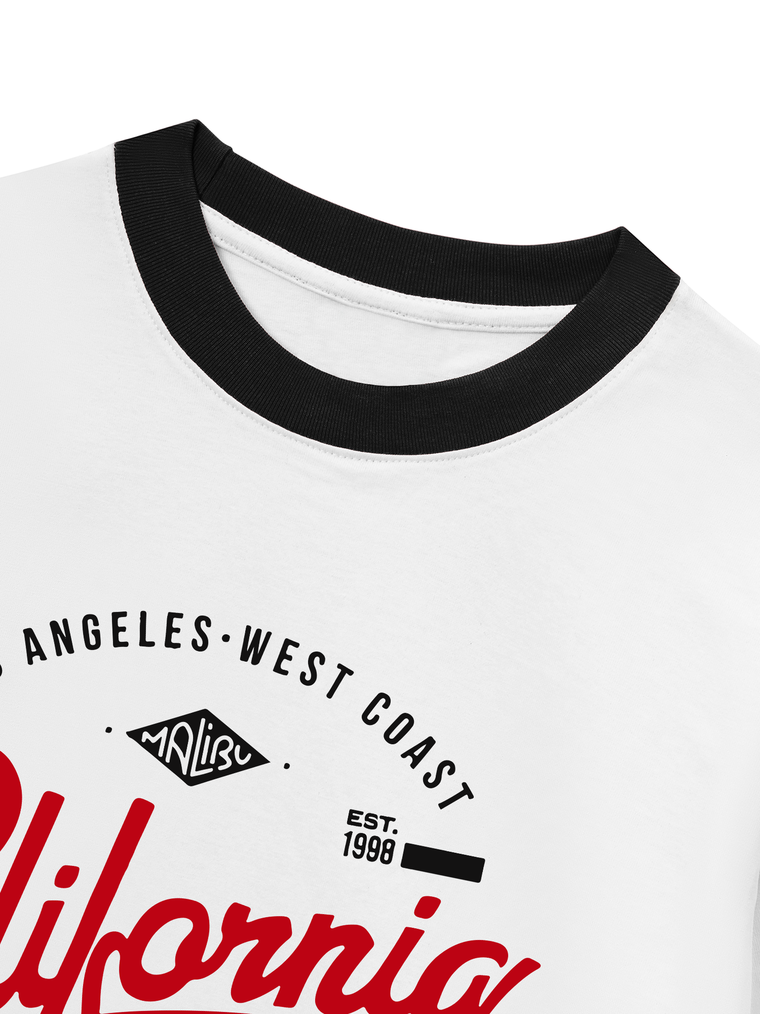 Áo Thun Ringer Relaxed Fit City Cali Long Beach