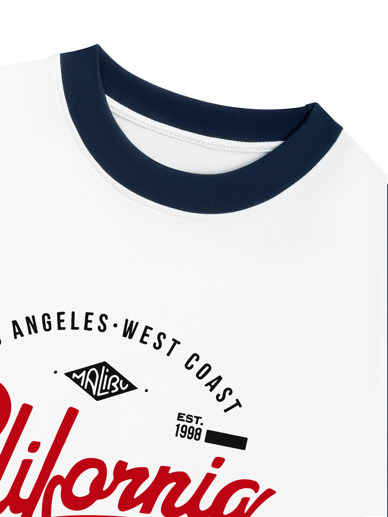 Áo Thun Ringer Relaxed Fit City Cali Long Beach
