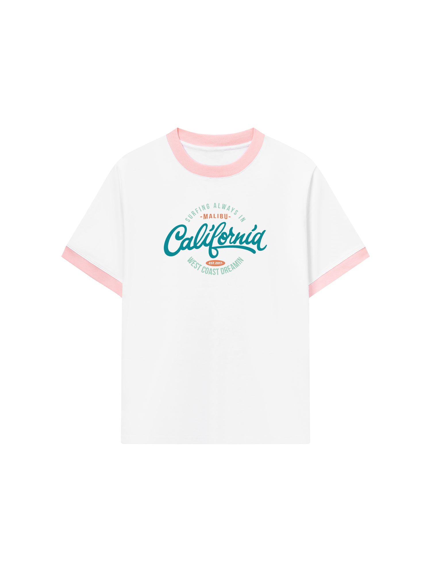 Áo Thun Ringer Relaxed Fit Malibu West Coast