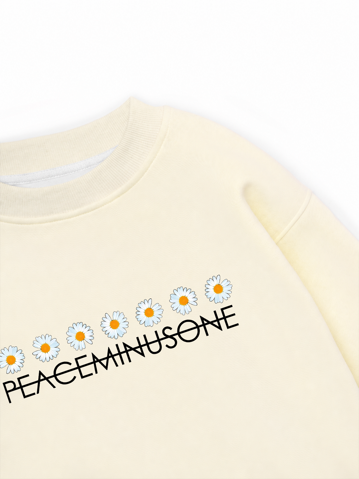 Áo Sweater Nỉ Hai Da Floral Daisy Line