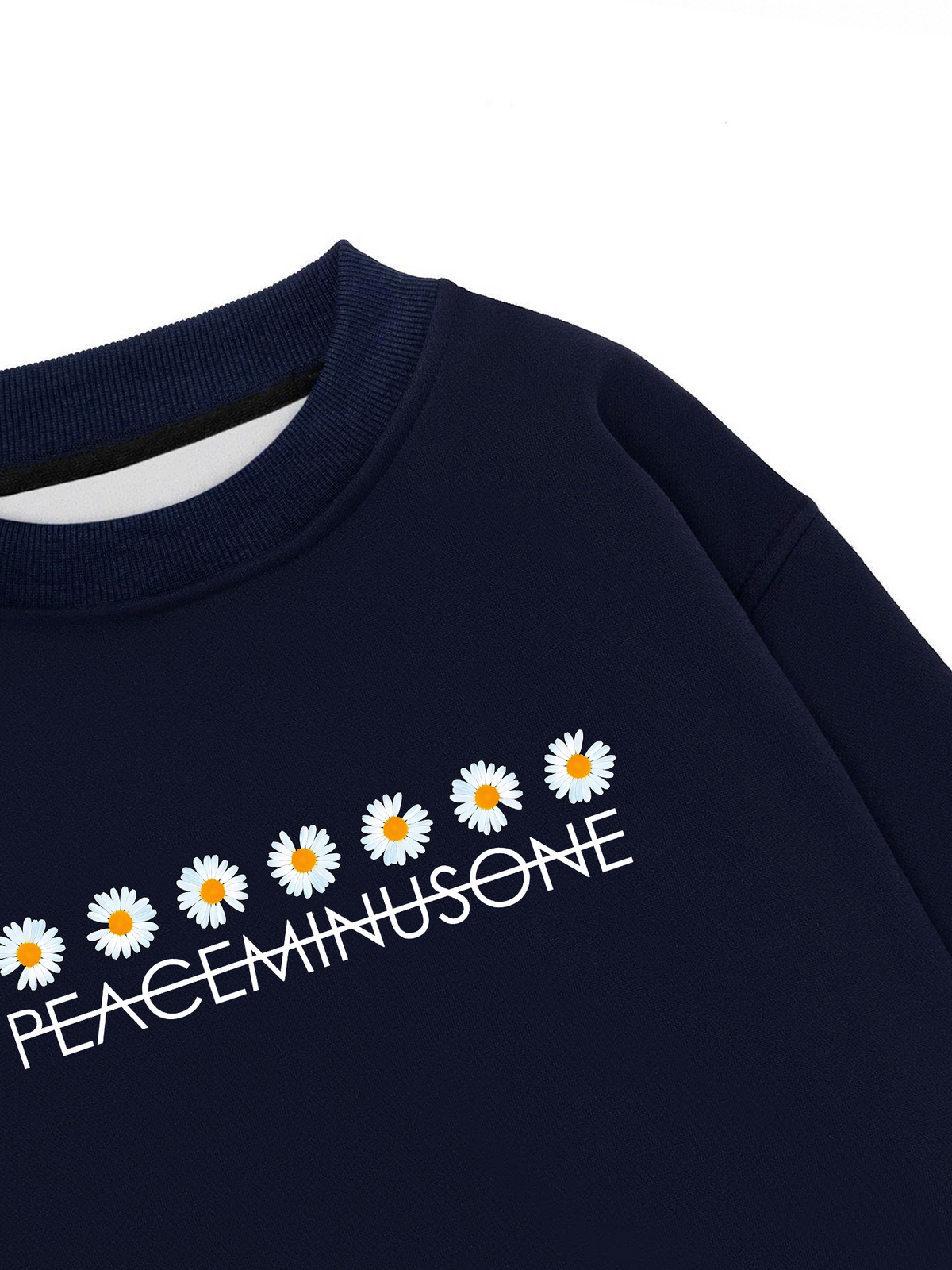Áo Sweater Nỉ Hai Da Floral Daisy Line