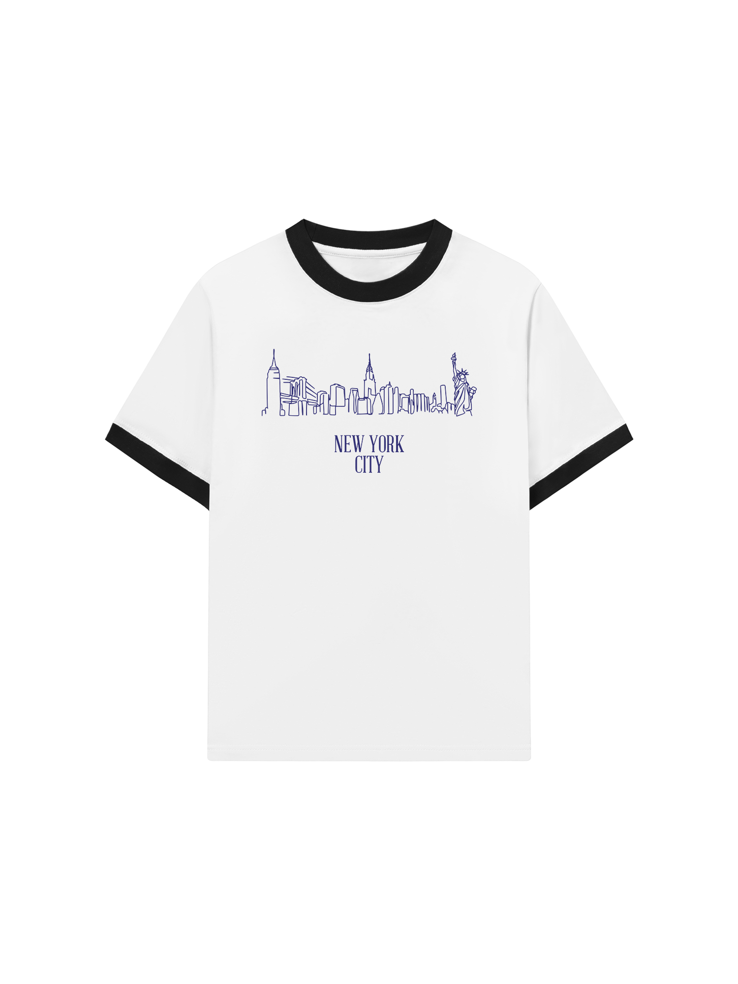 Áo Thun Ringer Relaxed Fit New York Minimalist