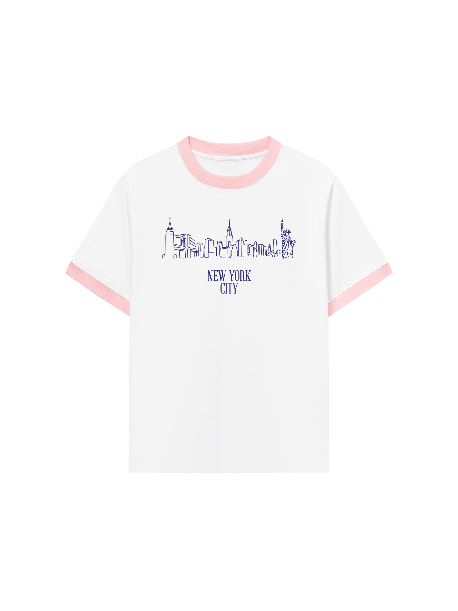 Áo Thun Ringer Relaxed Fit New York Minimalist