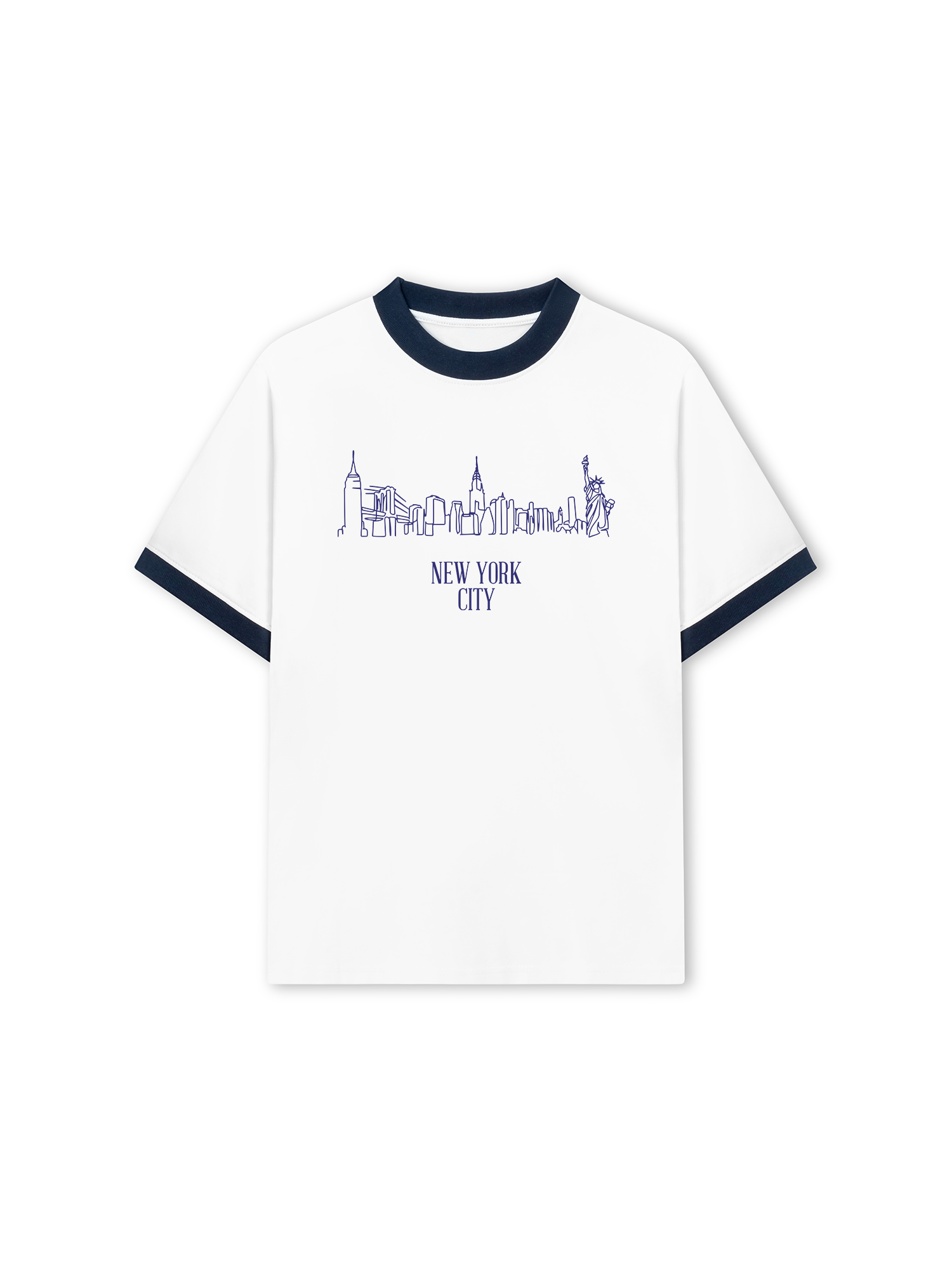 Áo Thun Ringer Relaxed Fit New York Minimalist