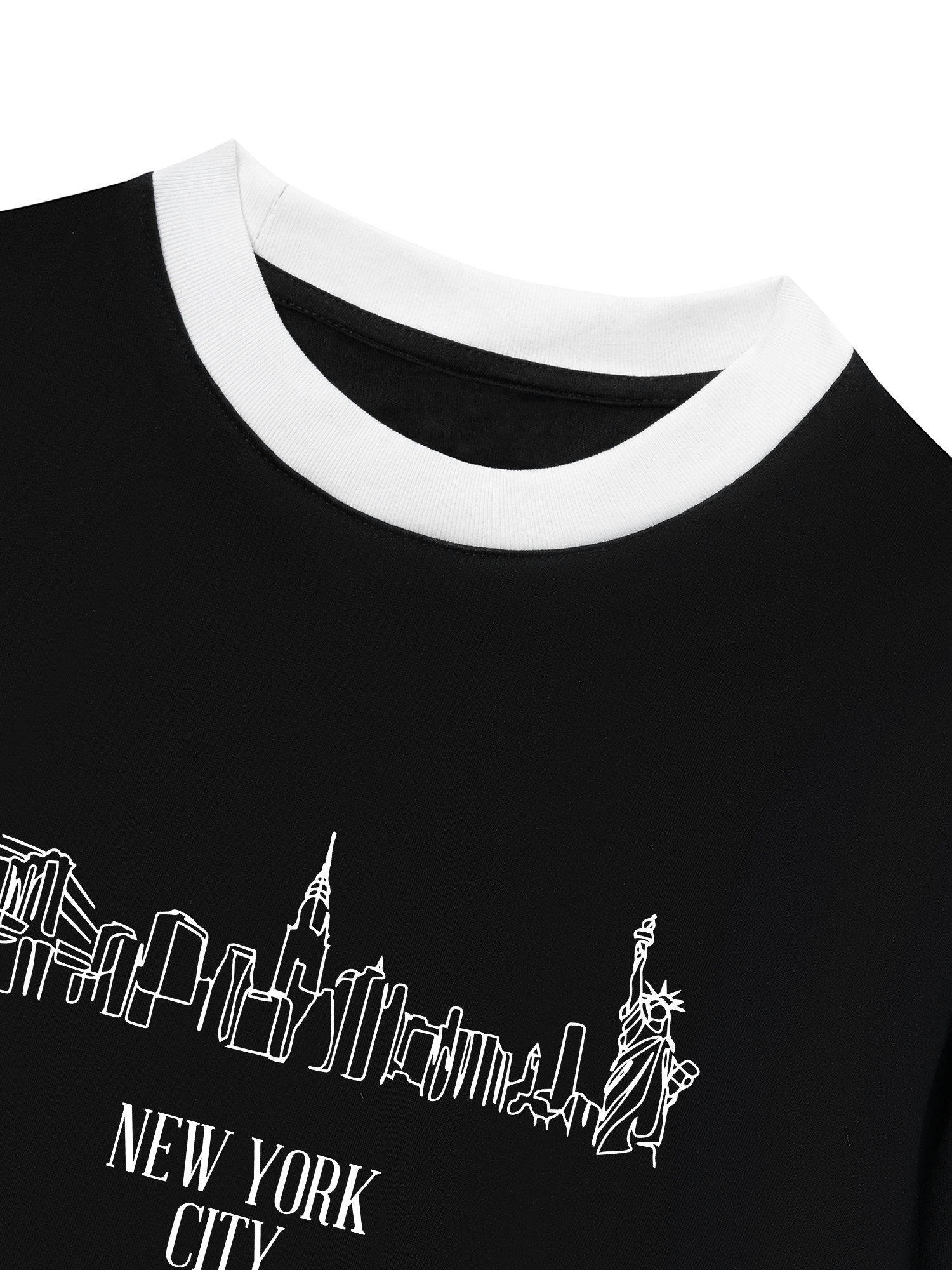 Áo Thun Ringer Relaxed Fit New York Minimalist