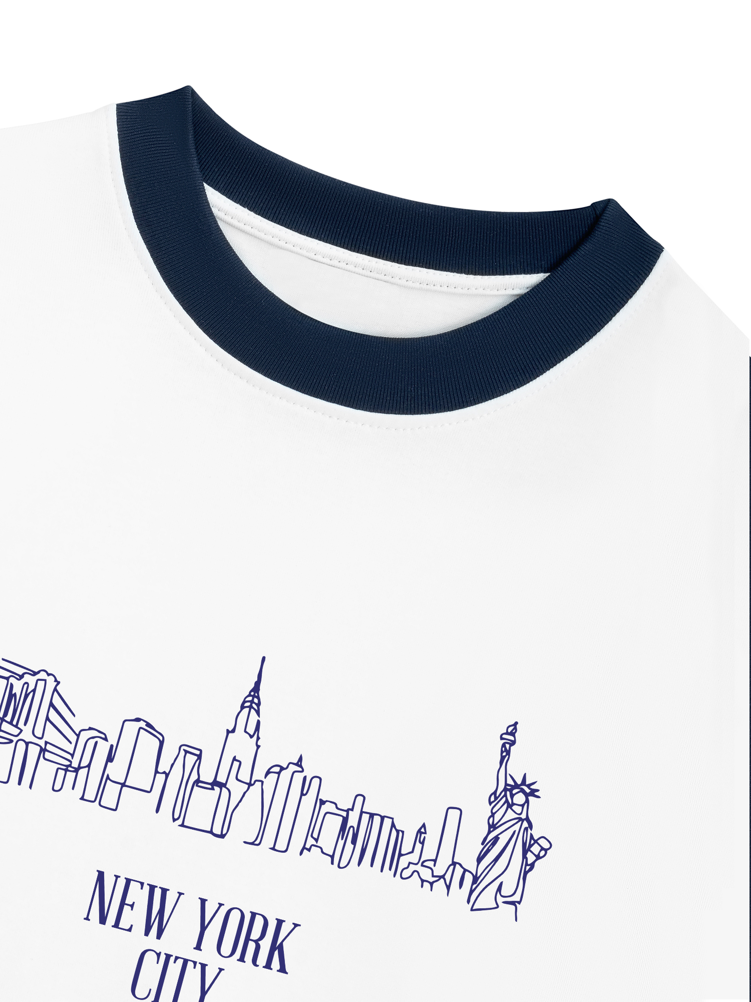 Áo Thun Ringer Relaxed Fit New York Minimalist